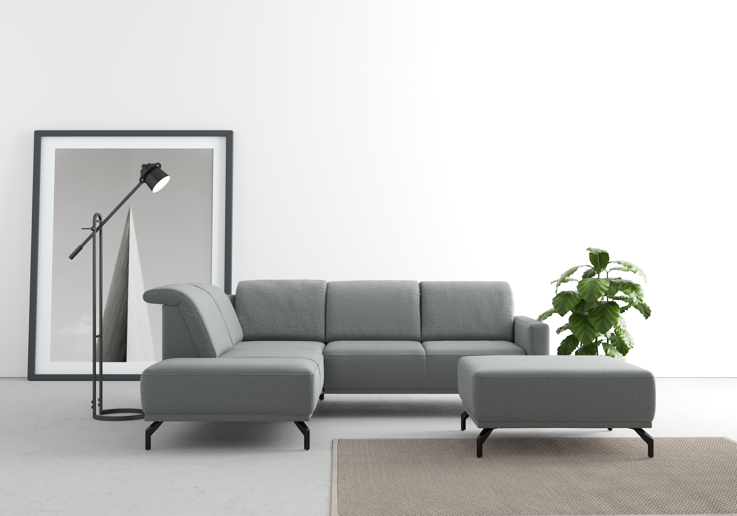 sit&more Ecksofa "Bailando L-Form", wahlweise mit Kopfteilverstellung und V günstig online kaufen