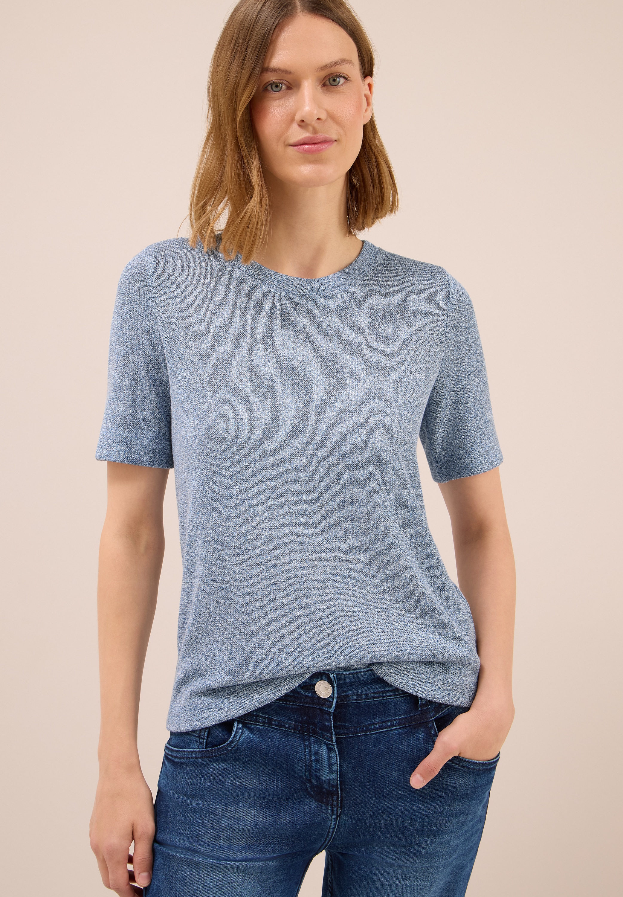 Cecil T-Shirt in feiner Strick Optik günstig online kaufen