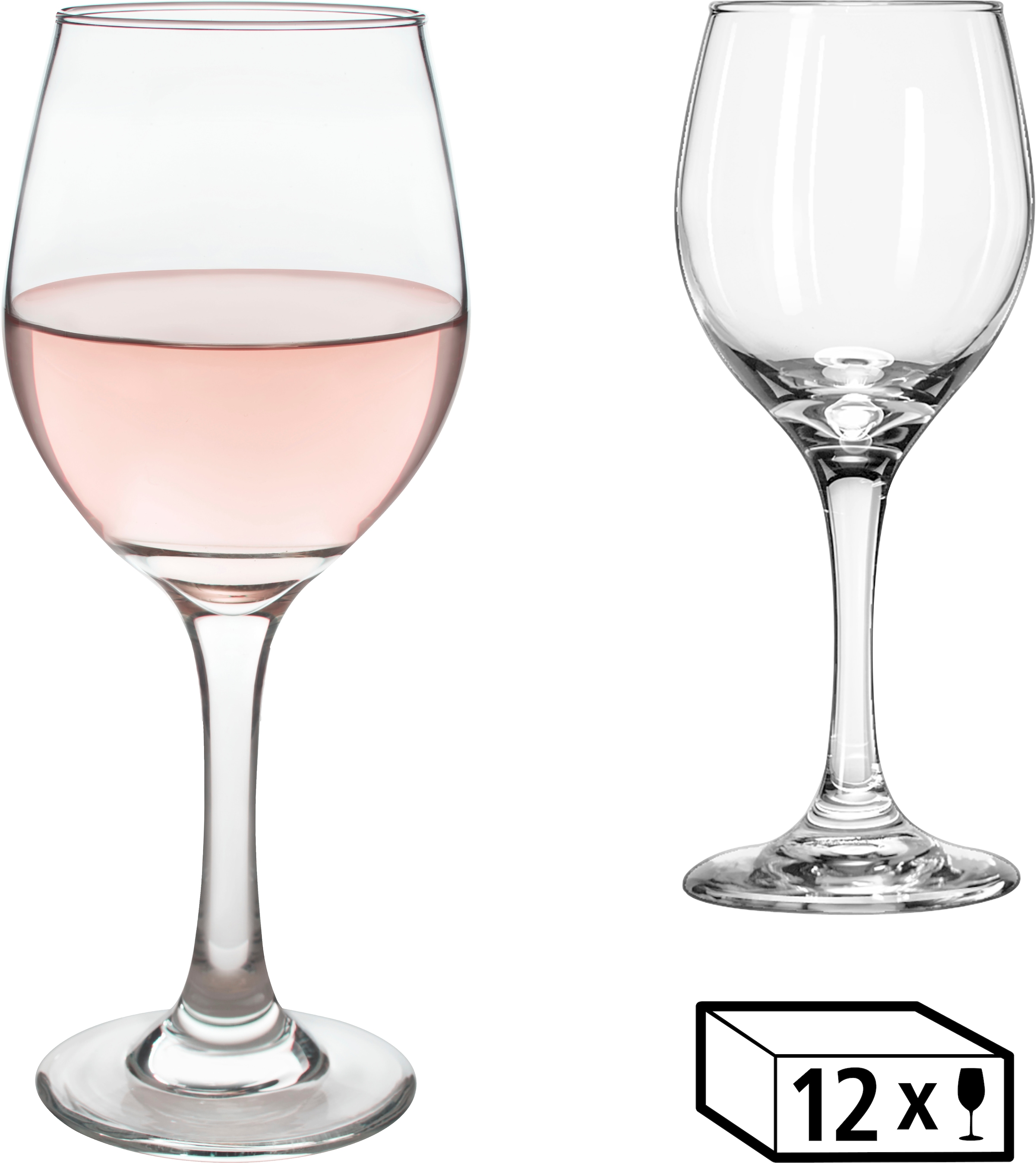 LIBBEY Gläser-Set »Weinglas -PERCEPTION-, 237 ml, Ø 7,5 cm, H: 18,5 cm, 12er Set«, (Set, 12 tlg.), hochwertig verarbeitet, im modernen Design