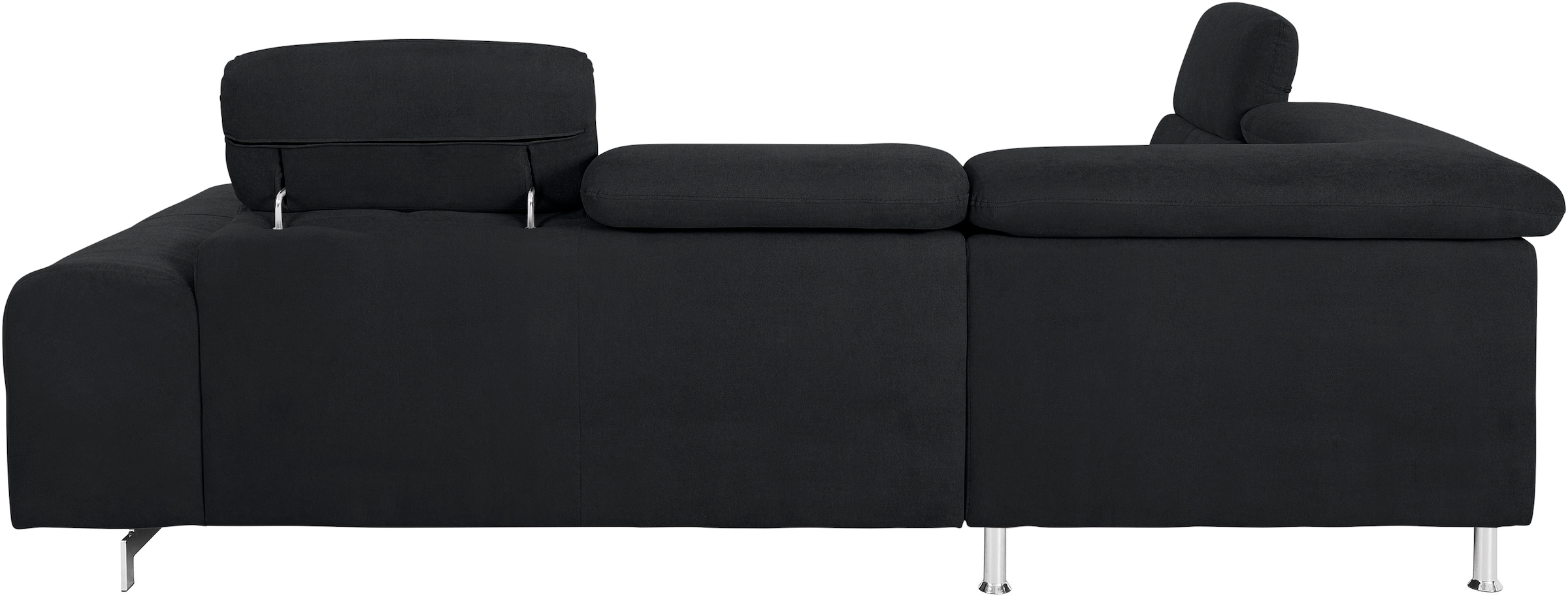 COTTA Ecksofa »Chef L-Form«, mit Kopfteilverstellung, edle Metallkufen, wahlweise mit Bettfunktion