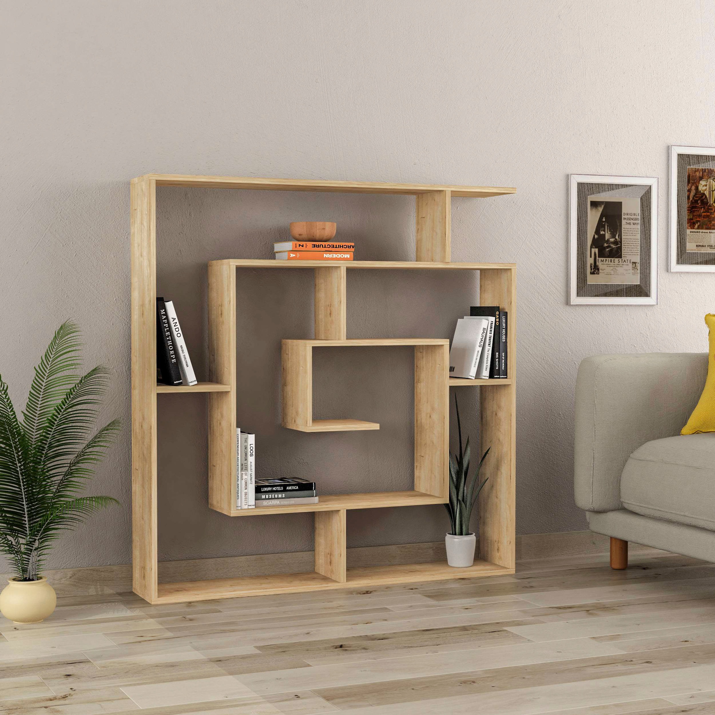 Decortie Bücherregal »Labirent Bücherregal«, (Packung), Leichte Montage, Lagerung, Platzsparend