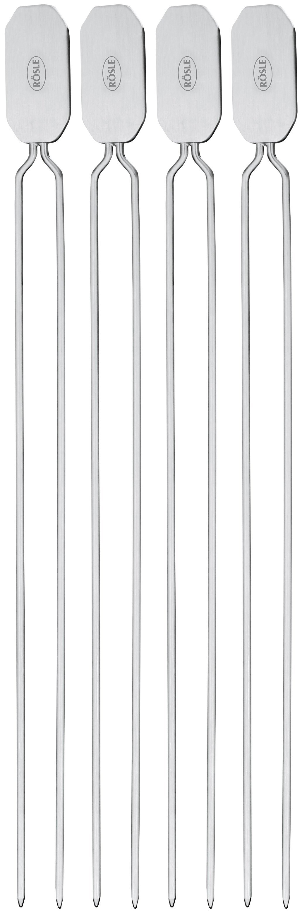 RÖSLE Grillspieß "25069" Doppelspieße zur Zubereitung von Schaschlik/Gemüse, 33 cm, Edelstahl