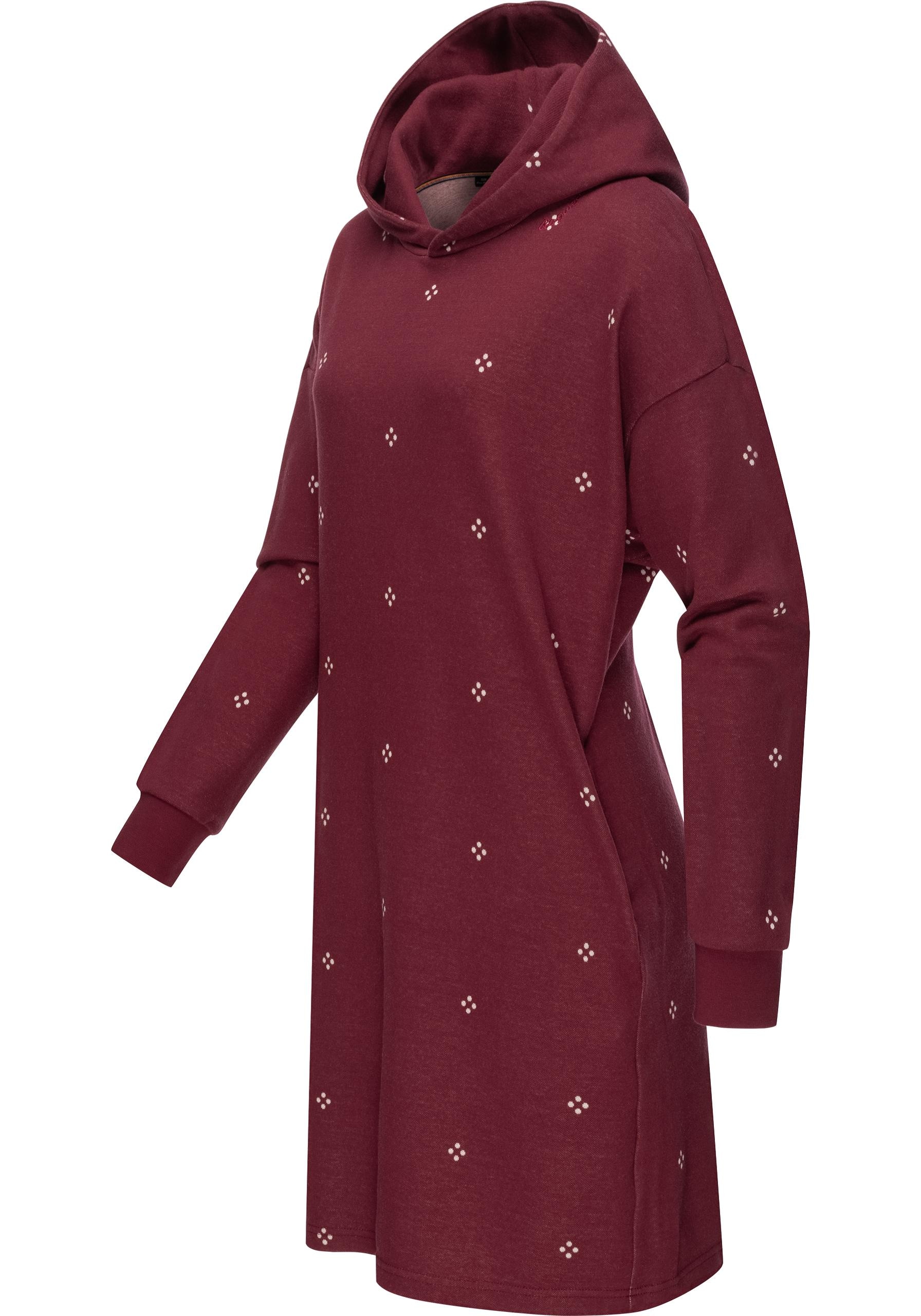 mit »IXXY«, Ragwear und Allover-Print Winterkleid Oversized Kapuze Sweatkleid | kaufen BAUR