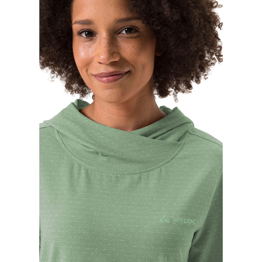 VAUDE Kapuzensweatshirt »WOMEN'S TUENNO PULLOVER«, (1 tlg.), Logoprägung auf dem Arm