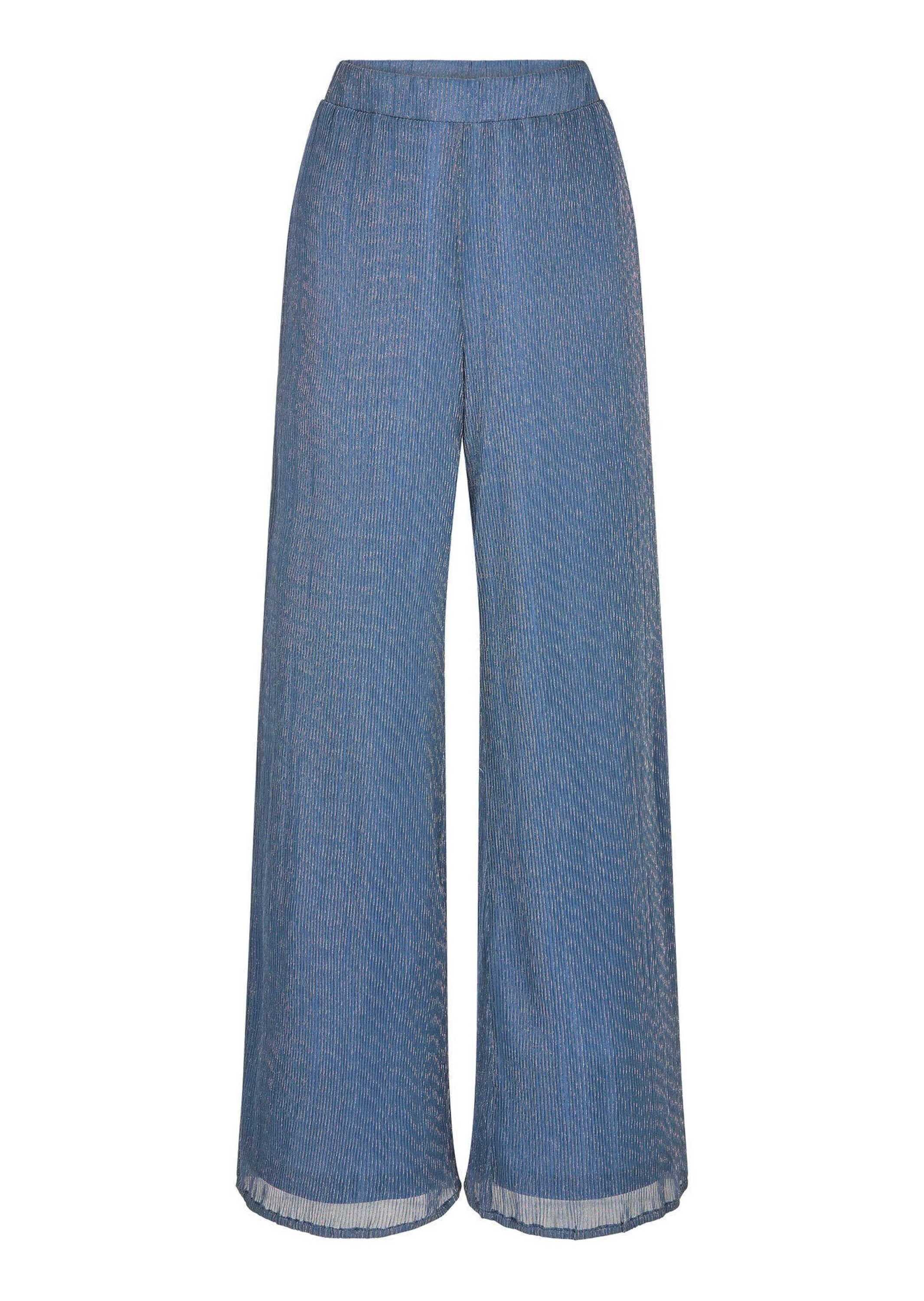 GOLDNER Schlupfhose "Kurzgröße Schlupfhose mit Glanzeffekt" Plisee mit Lurex