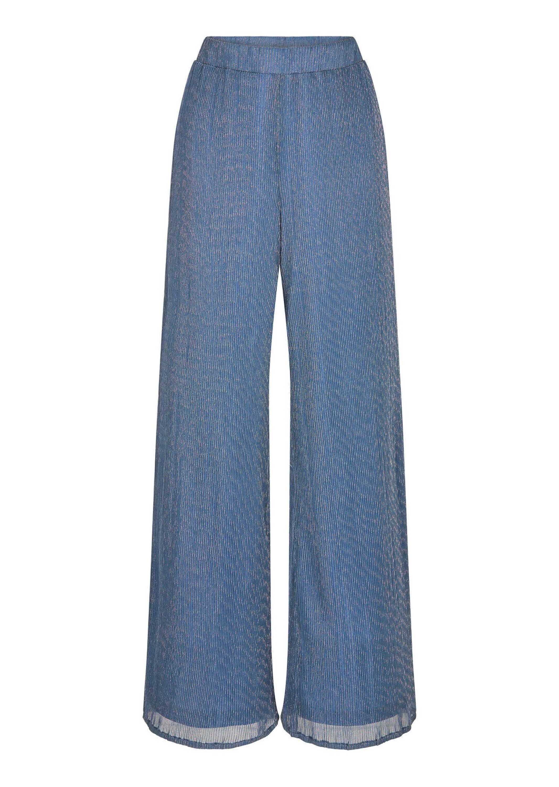 GOLDNER "Schlupfhose mit Glanzeffekt" Plisee mit Lurex