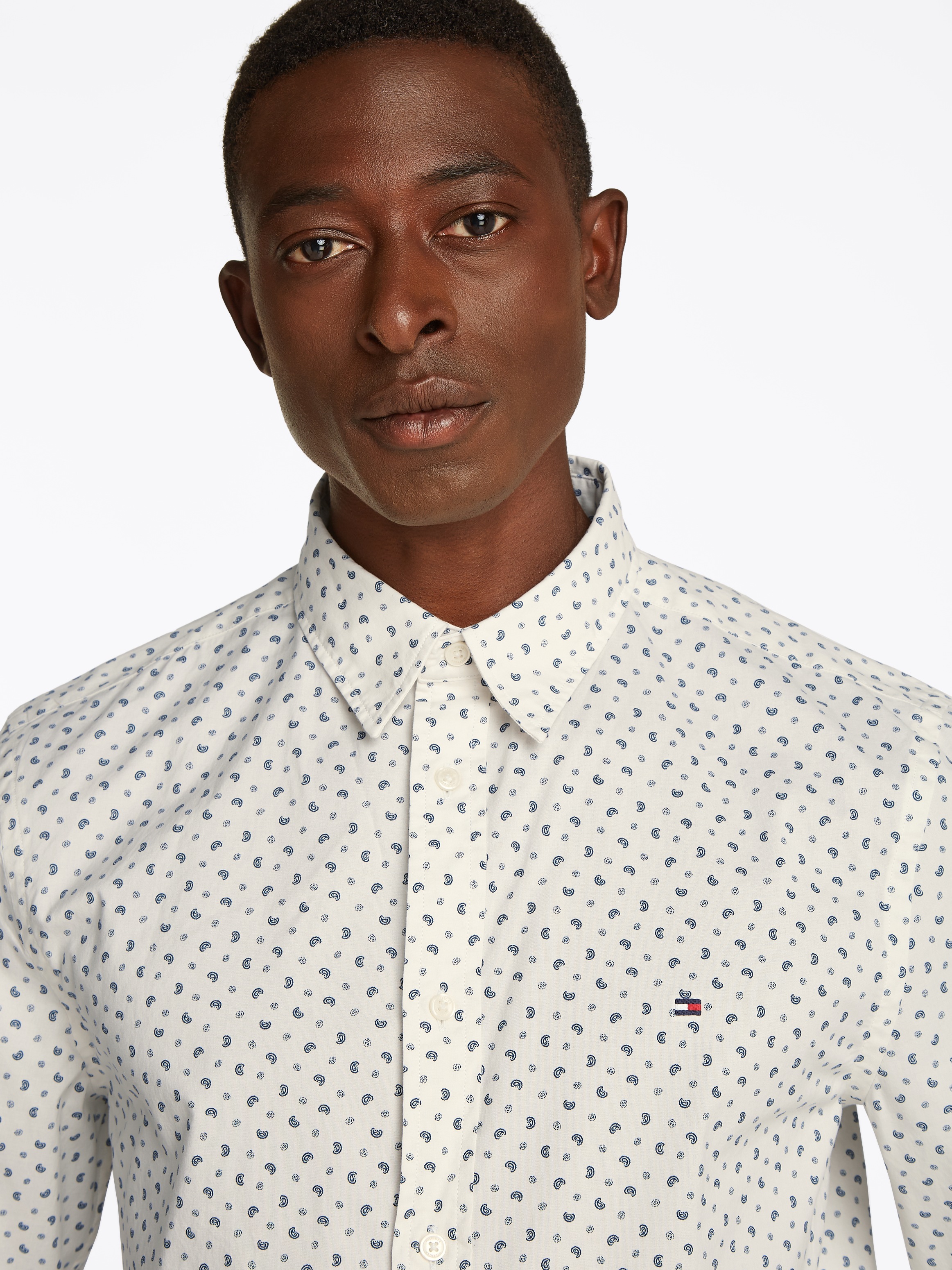 Tommy Hilfiger Langarmhemd "FLEX POPLIN AOP Slim Fit SHIRT" mit Alloverprin günstig online kaufen