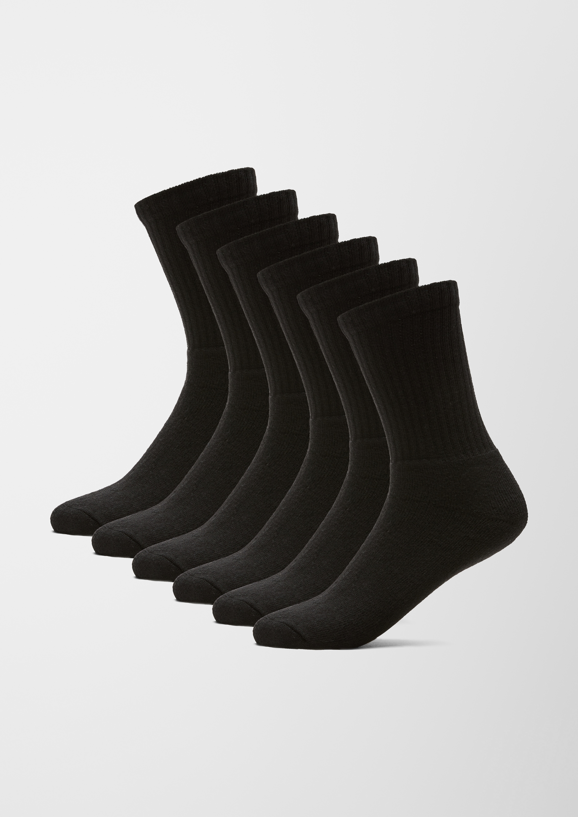 s.Oliver Sportsocken »essentials«, (6 Paar), elastischer, druckfreier Bund