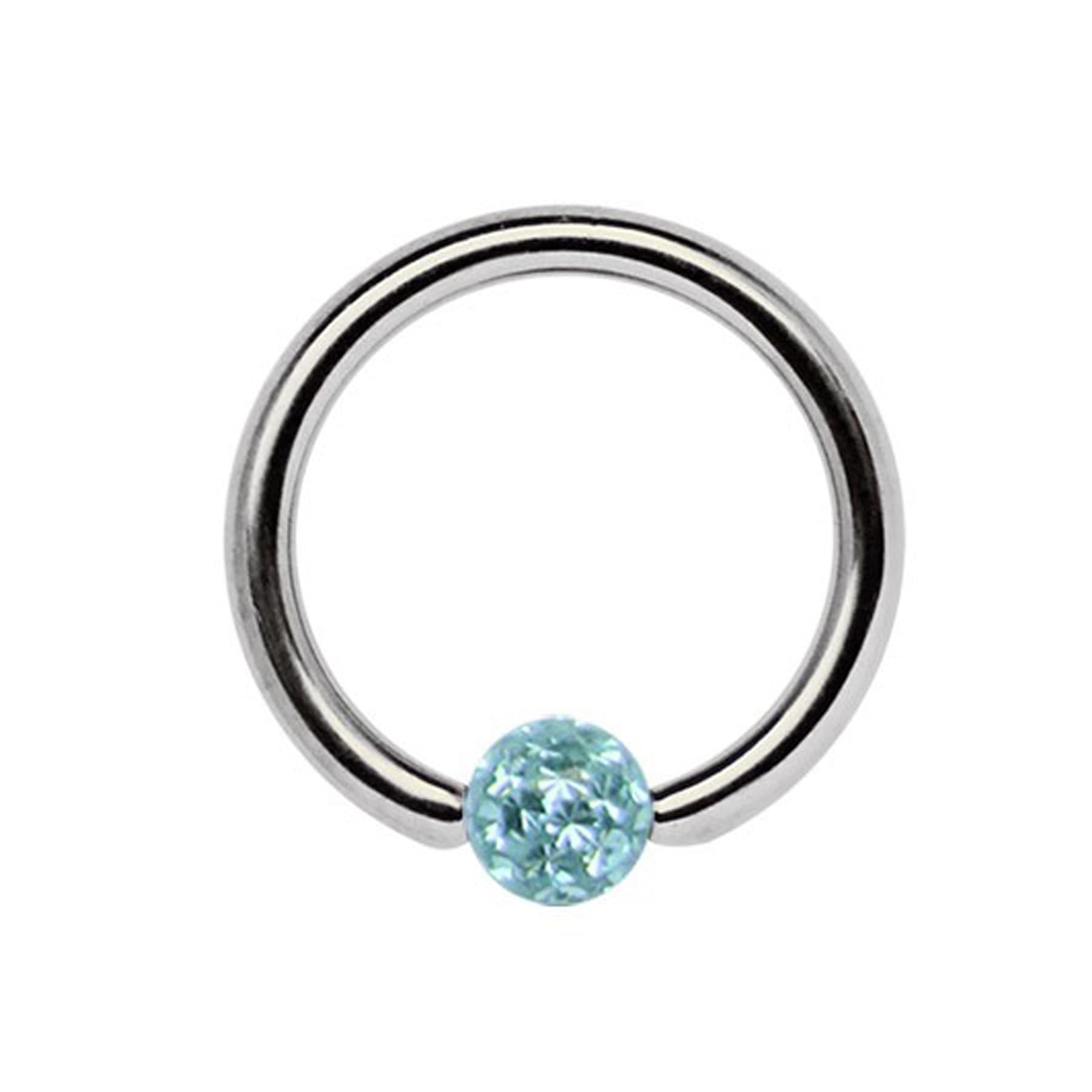 Adelia´s Dehnschnecke "Piercing  Ohrpiercing", Titan Piercing Ring mit Ferido Epoxy Kugel