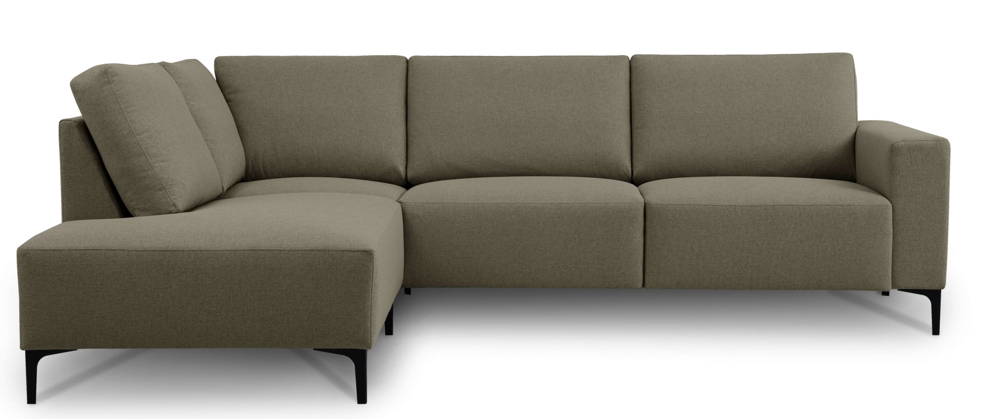 Home affaire Ecksofa »Tournon, L-Form, Breite 256 cm, Webstoff, Chenille«, Designsofa im nordischen Stil, Wellenunterfederung, Metallfüße