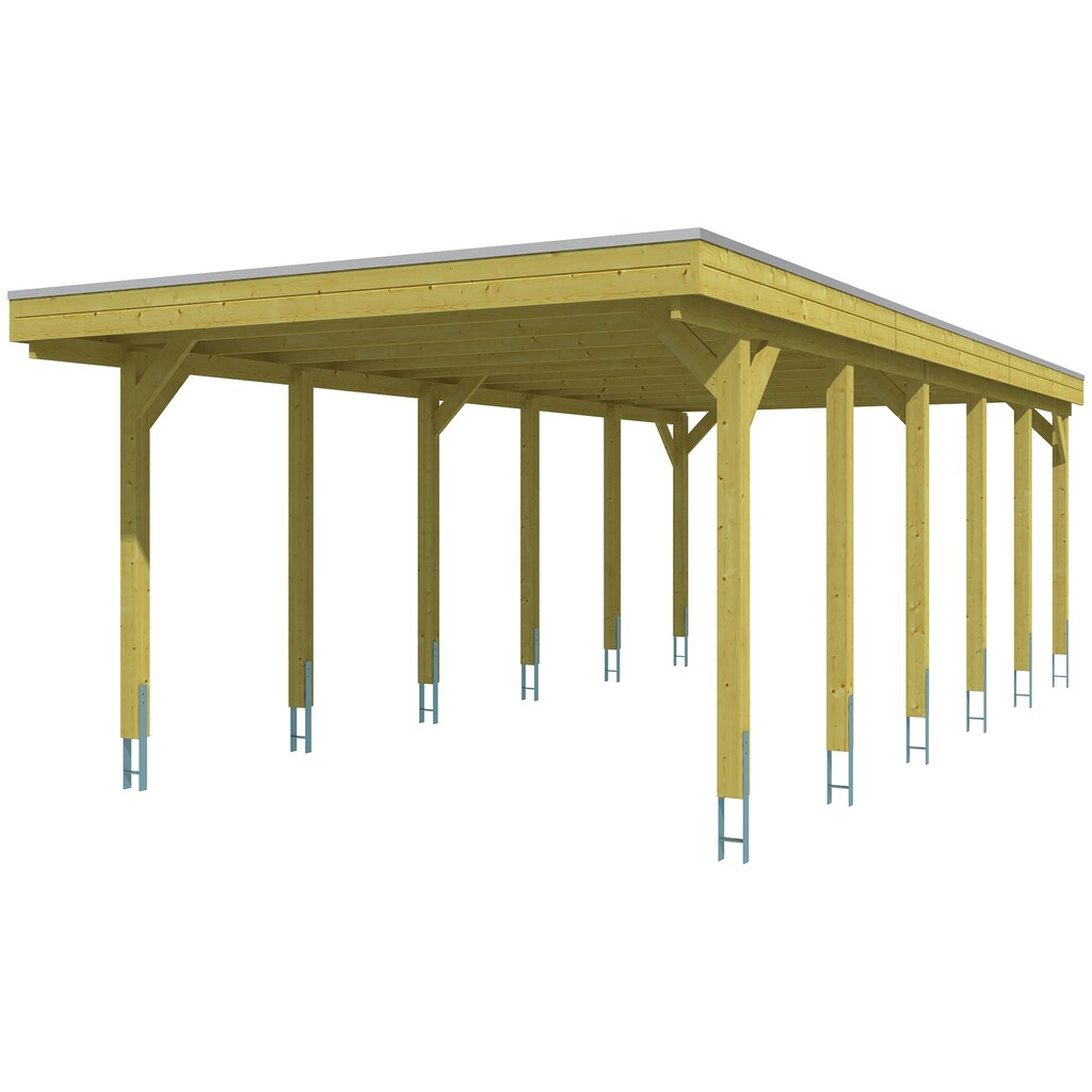 Skanholz Einzelcarport »Friesland«, Holz, 355 cm, grün