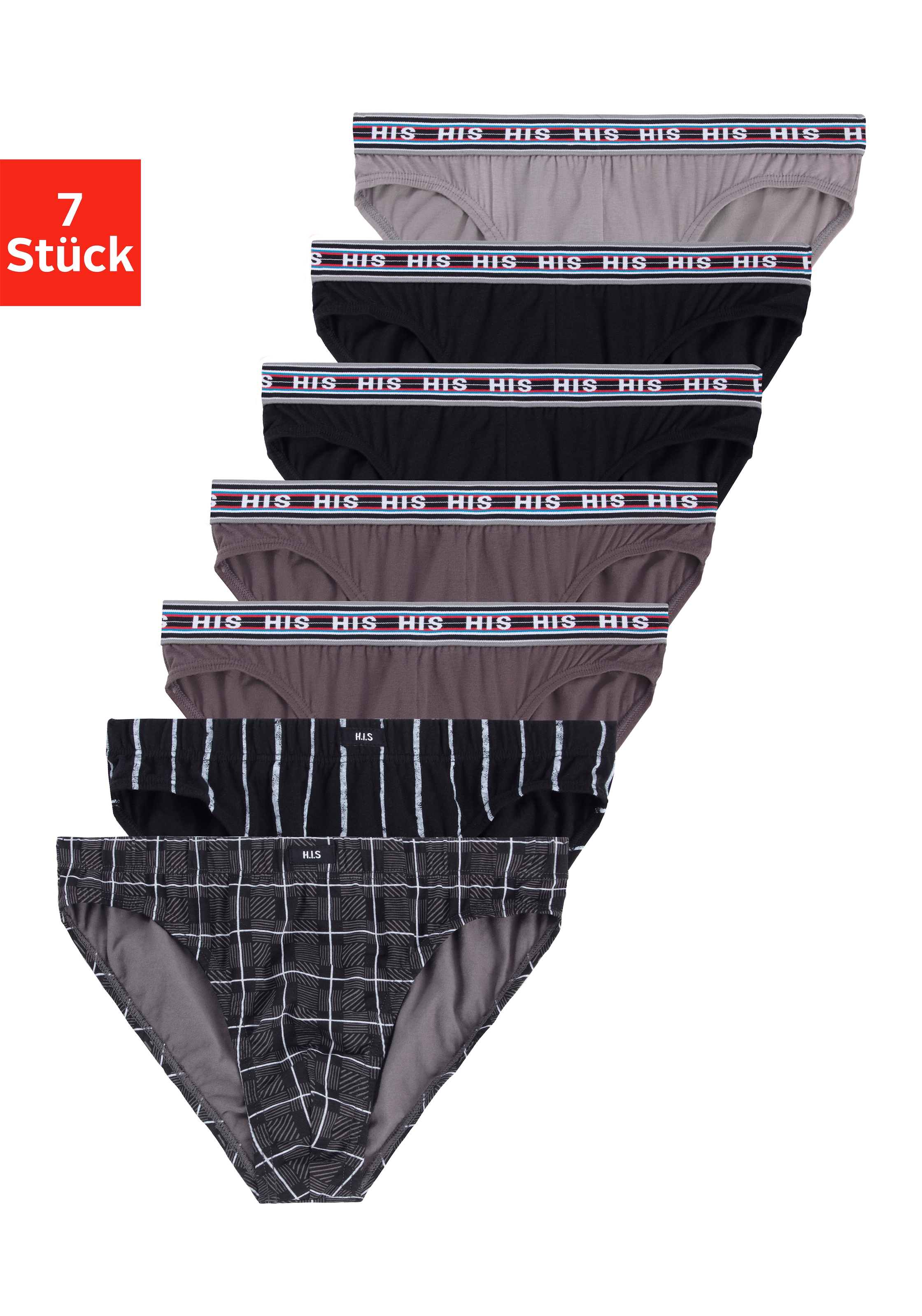 H.I.S Slip Packung, 7 Stk. aus Baumwoll-Stretch