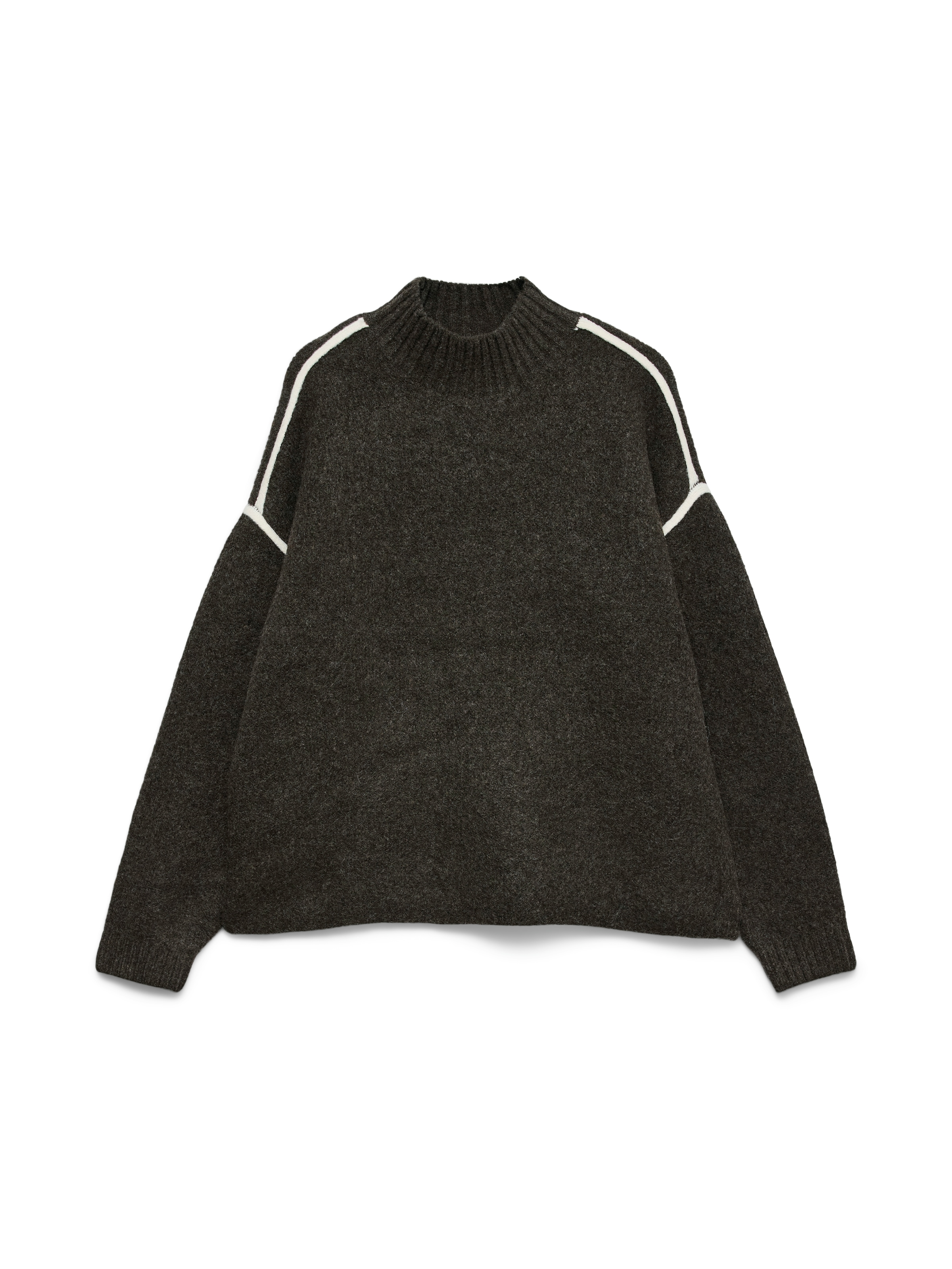 Vero Moda Strickpullover »VMBOOM LS HIGHNECK PIPING PULLOVER NOOS« Materialmix