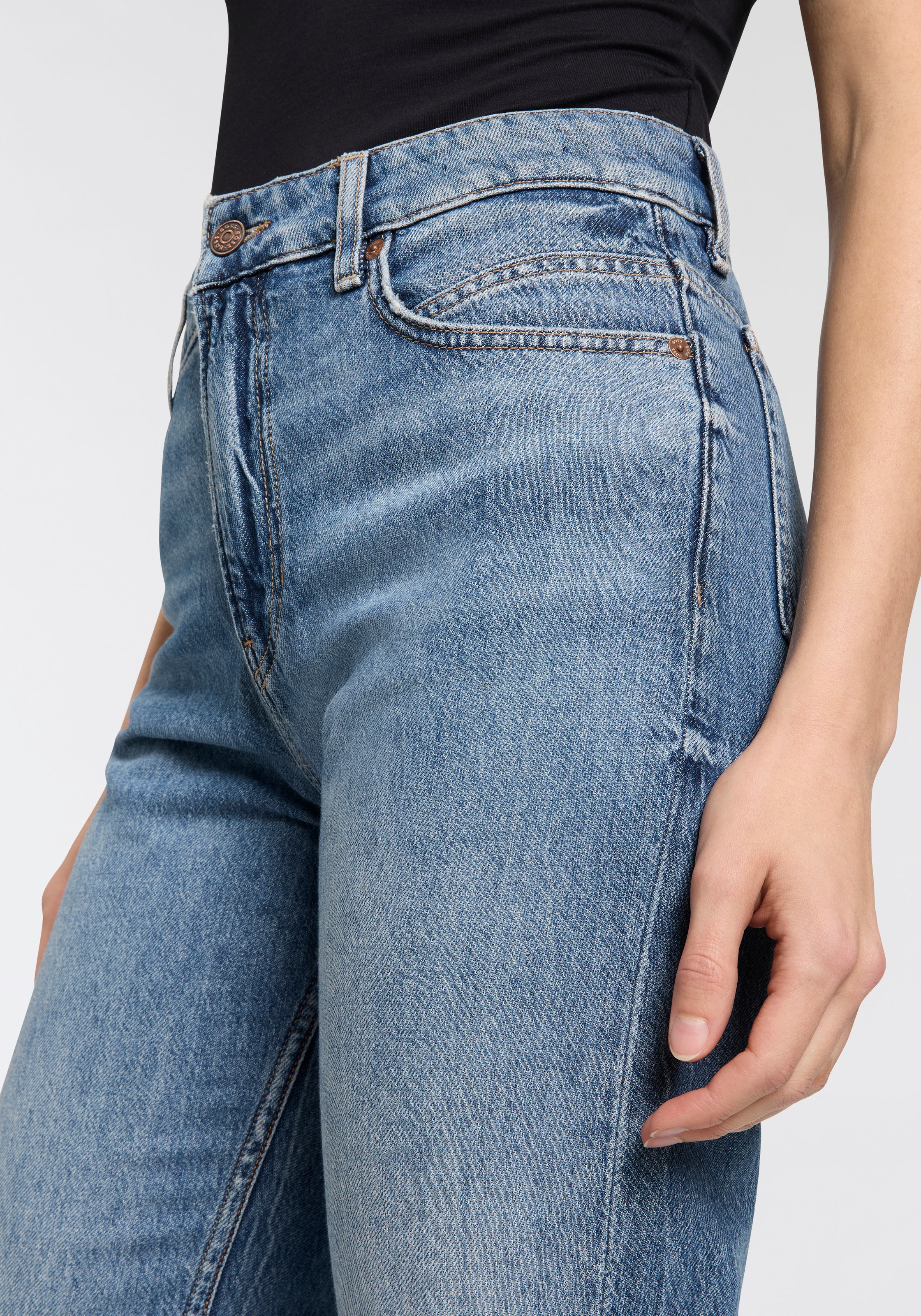 Thumbnail - BOSS ORANGE Straight-Jeans "Ada 10.0 Premium Damenmode" mit hohem Bund, High Rise