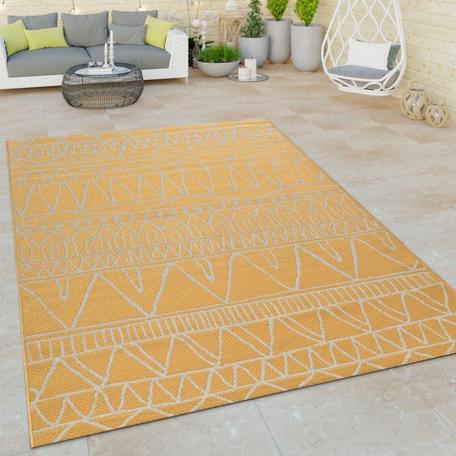 Paco Home Teppich "Illusion 321", rechteckig, Flachgewebe, modernes Design, In- und Outdoor geeignet, UV-beständig