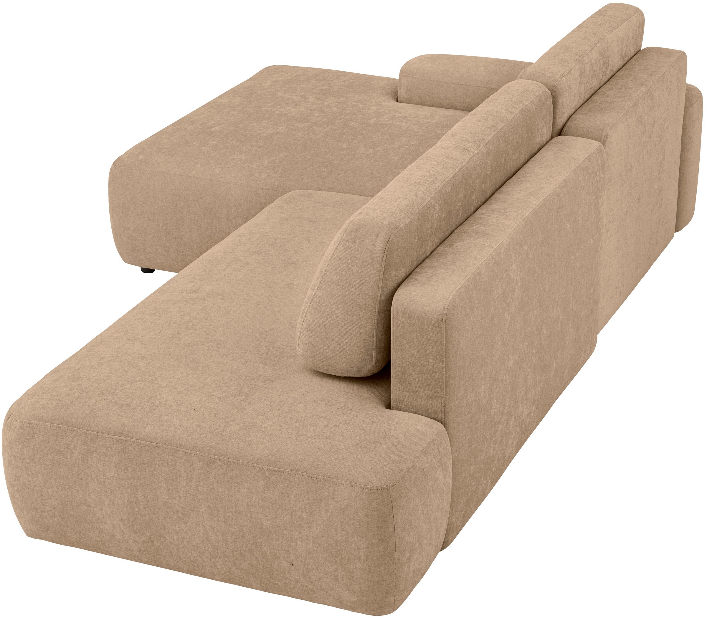 INOSIGN Ecksofa »TORGE, Schlafsofa Cord, Samtvelours u. Strukur fein, Couch in L-Form«, Schlaffunktion und Bettkasten, Liegefläche: 210x125 cm, neues Design
