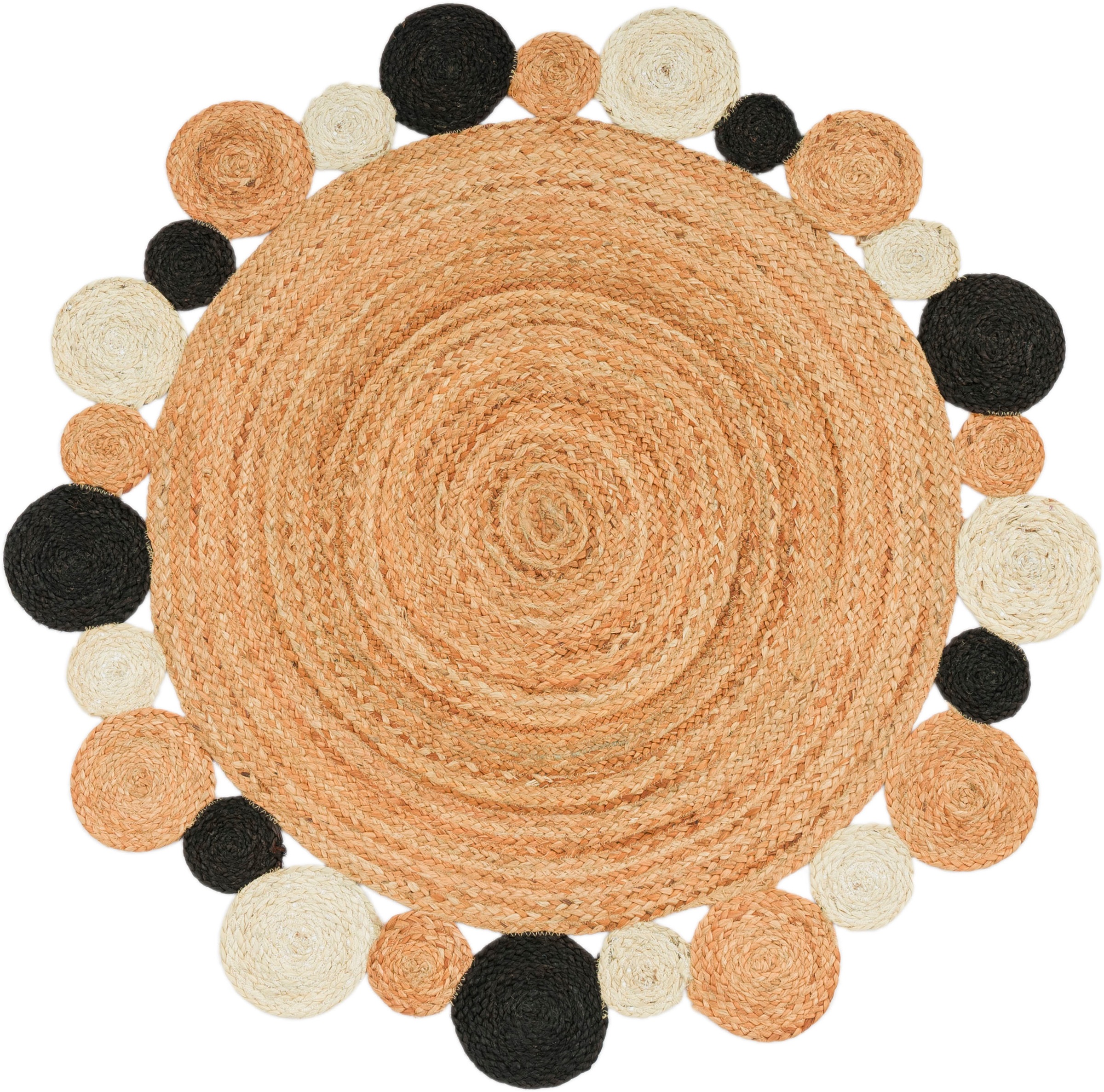 Paco Home Teppich "Viborg 592" rund 13 mm Höhe handgefertigter Natur-Teppic günstig online kaufen