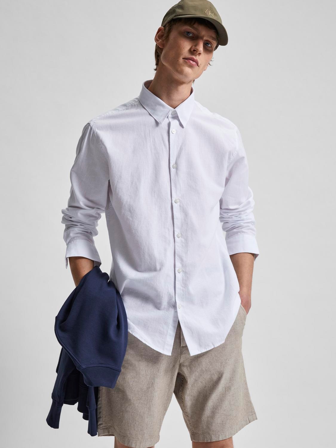 Selected Homme SLHSLIMPERFORMANCE SHIRT LS D Chemise Manches Longues Bright White M 3