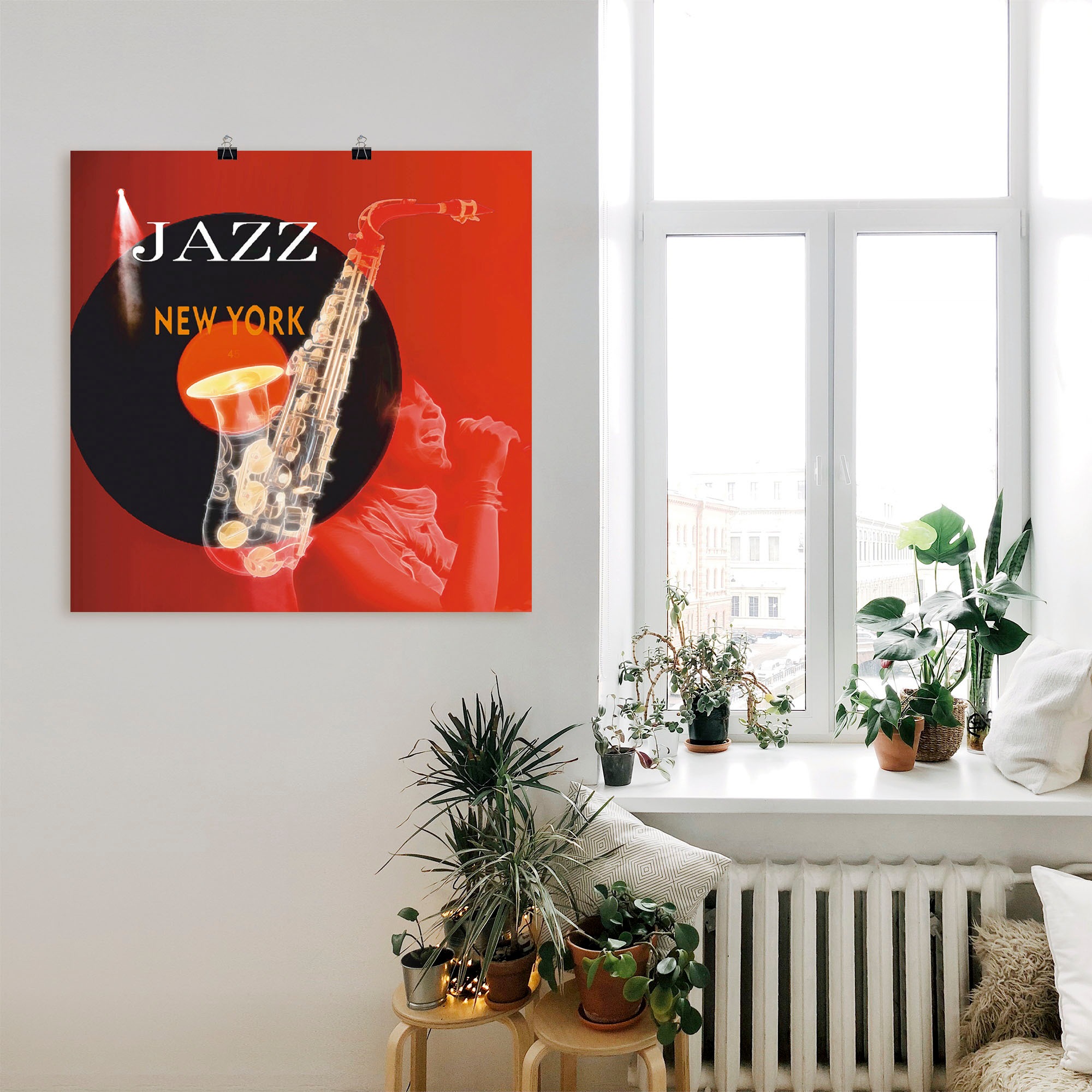 Artland Wandbild »Musik abstrakte Collage«, Instrumente, (1 St.), als Leinwandbild, Poster in verschied. Größen