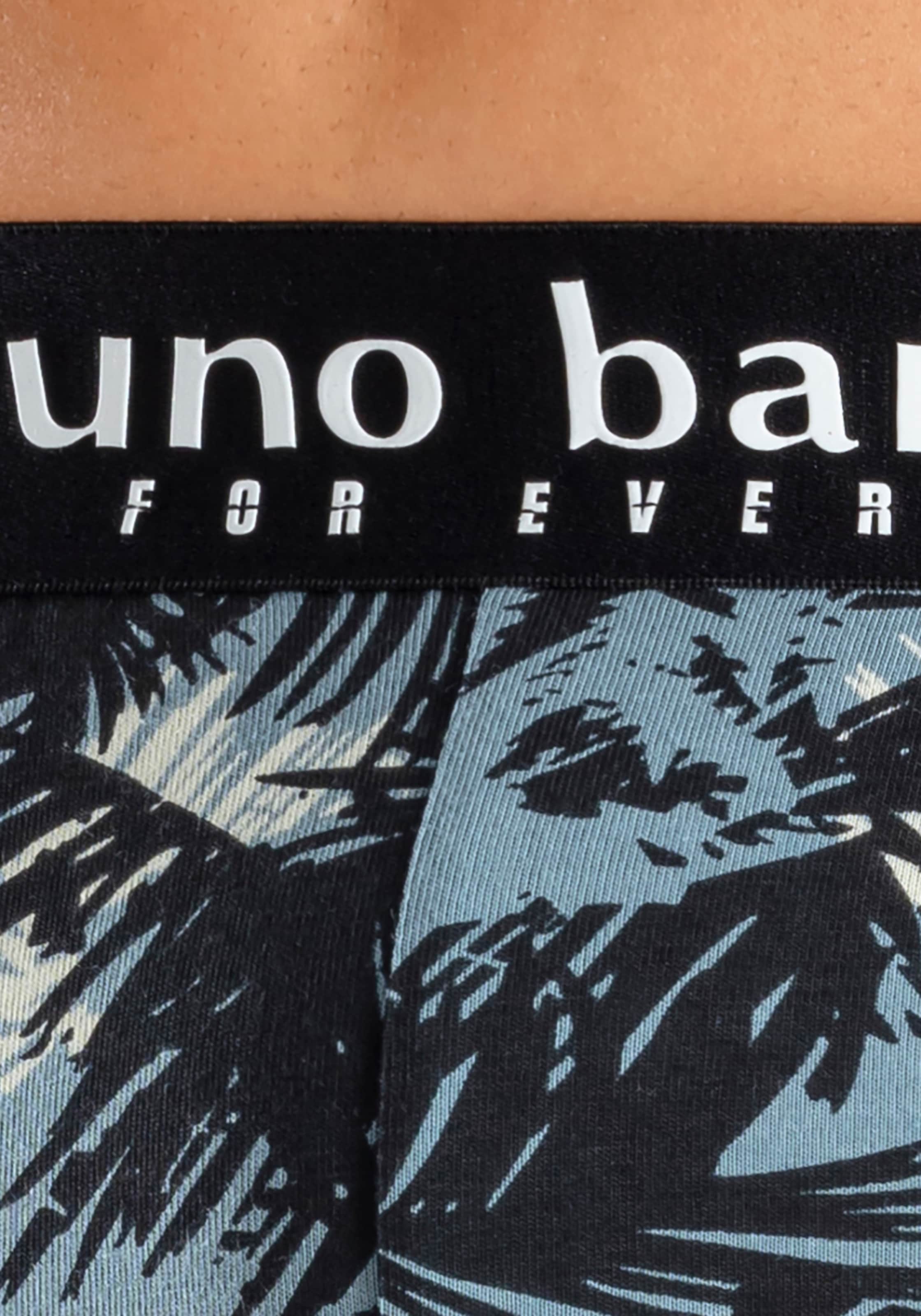 Bruno Banani Boxer »Boxershorts für Herren«, (Packung, 4 St., 4er-Pack), mit Palmendruck und unifarben aus Baumwollmischung