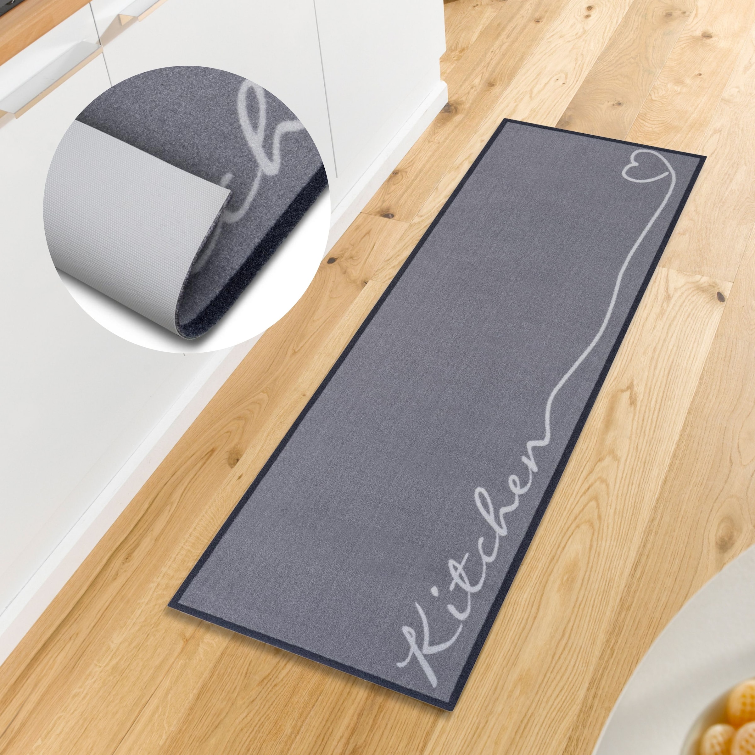 HANSE Home "Kitchen Herz" rechteckig 5 mm Höhe Läufer, Rutschfest, Küchente günstig online kaufen