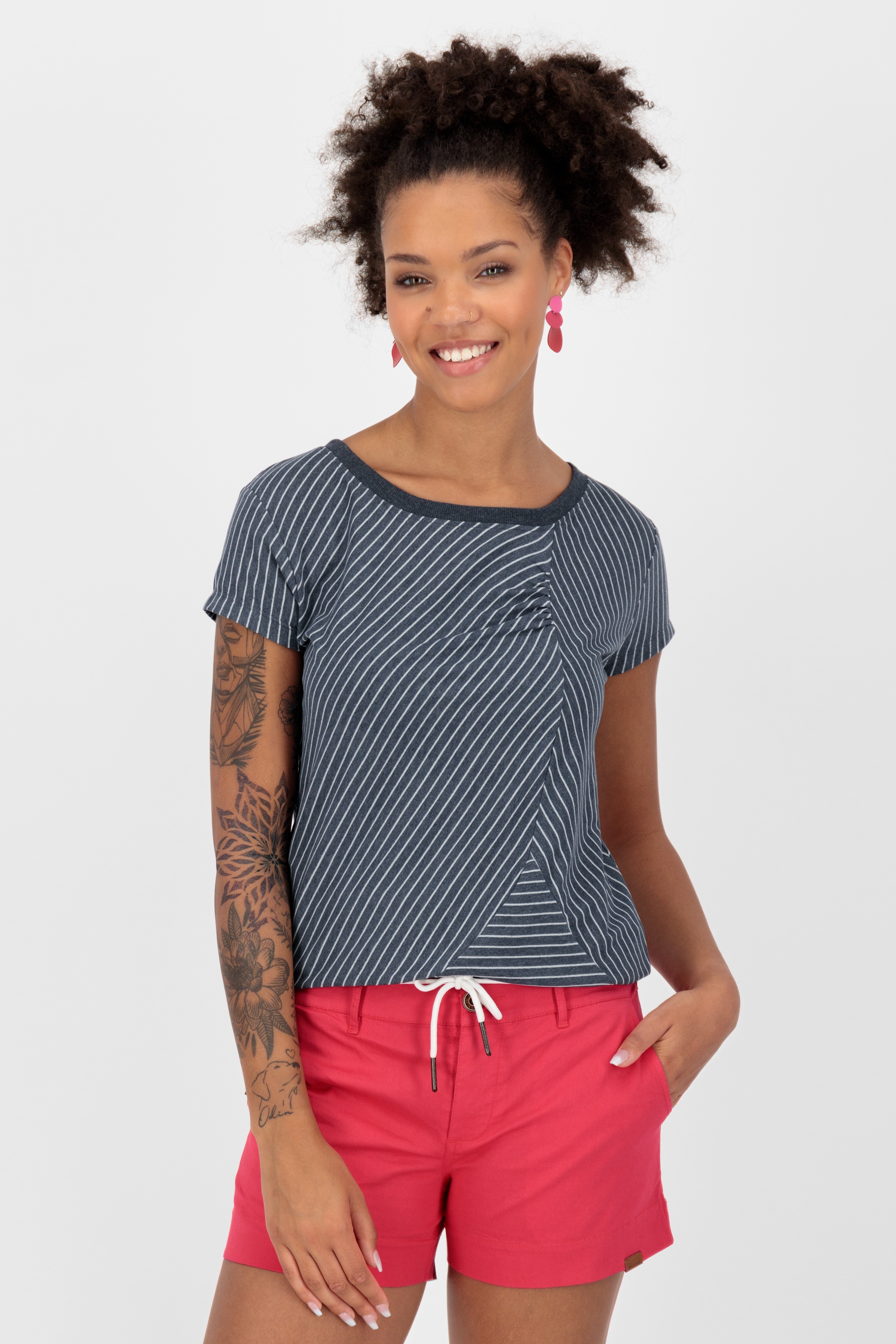 Rundhalsshirt »ZojaAK Z Shirt Damen Kurzarmshirt, Shirt«