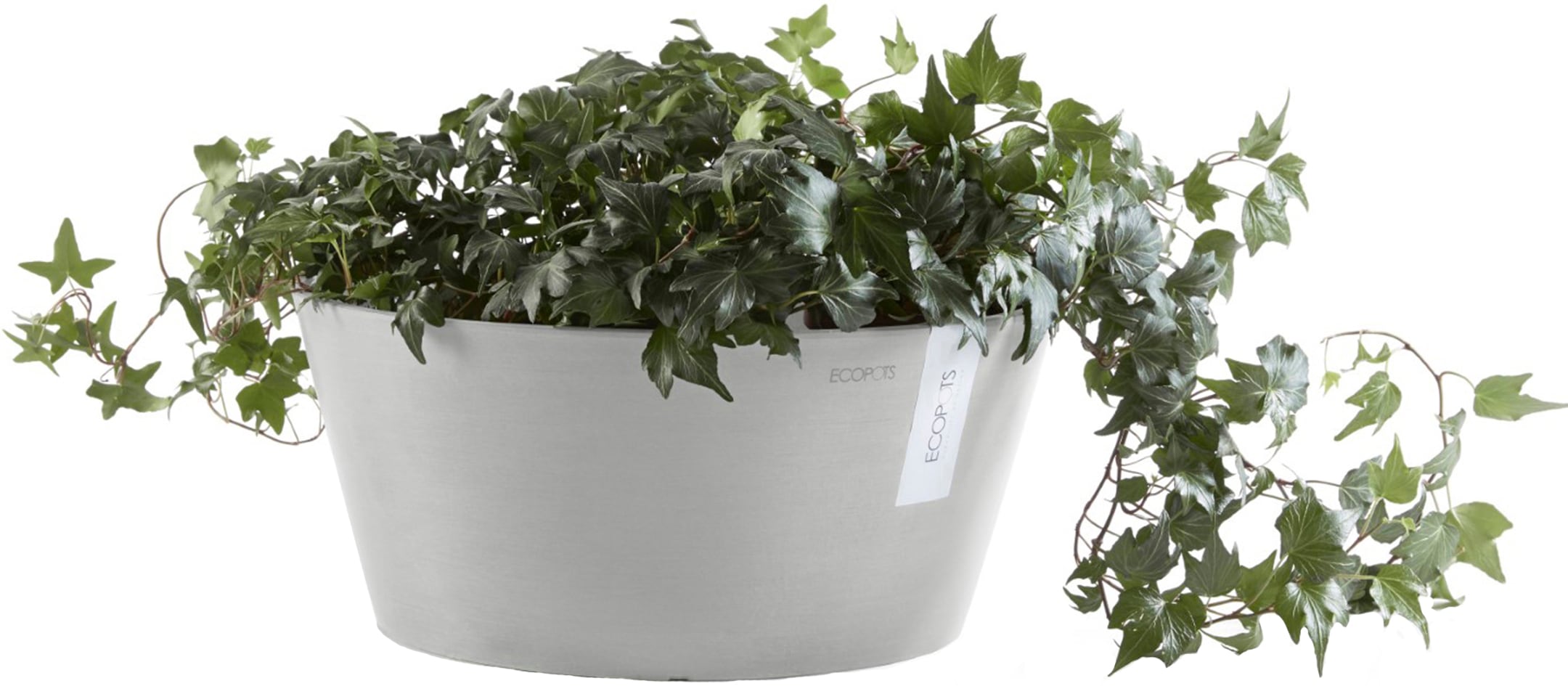 ECOPOTS Blumentopf »Frankfurt 40 Weißgrau«, für innen und außen: frostsicher, bruchsicher und lichtbeständig