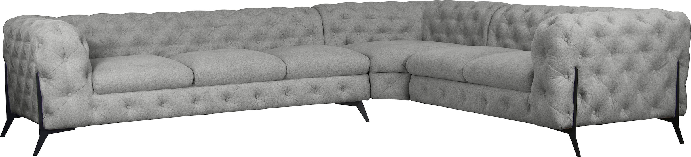 Home affaire Chesterfield-Sofa "Amaury L-Form" großes Ecksofa, Chesterfield günstig online kaufen