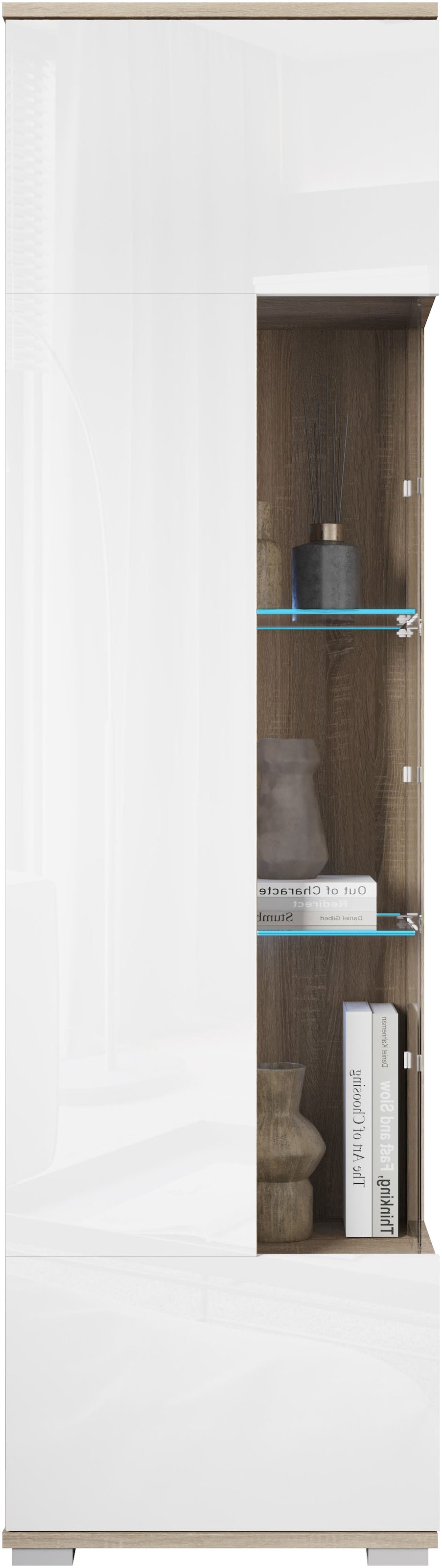 INOSIGN Vitrine »Kenia, stehend und hängend, Türanschlag wechselbar«, (1 St.), Vitrineschrank mit Glastüren 160 cm Höhe