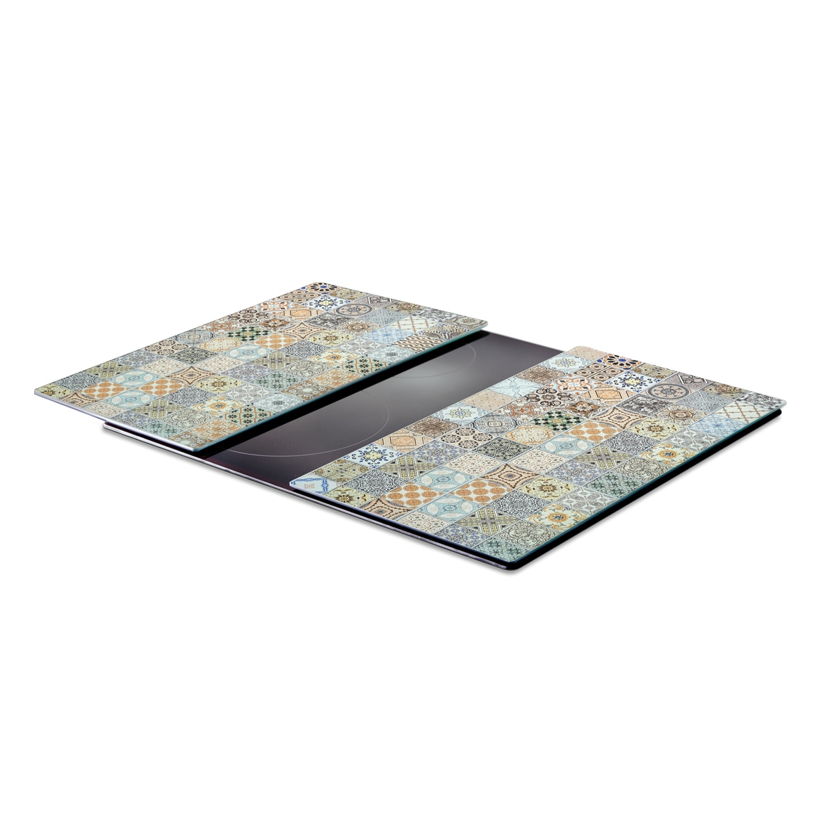 Zeller Present Schneide- und Abdeckplatte »Mosaik«, (Set, 2 tlg.), nostalgisches Design
