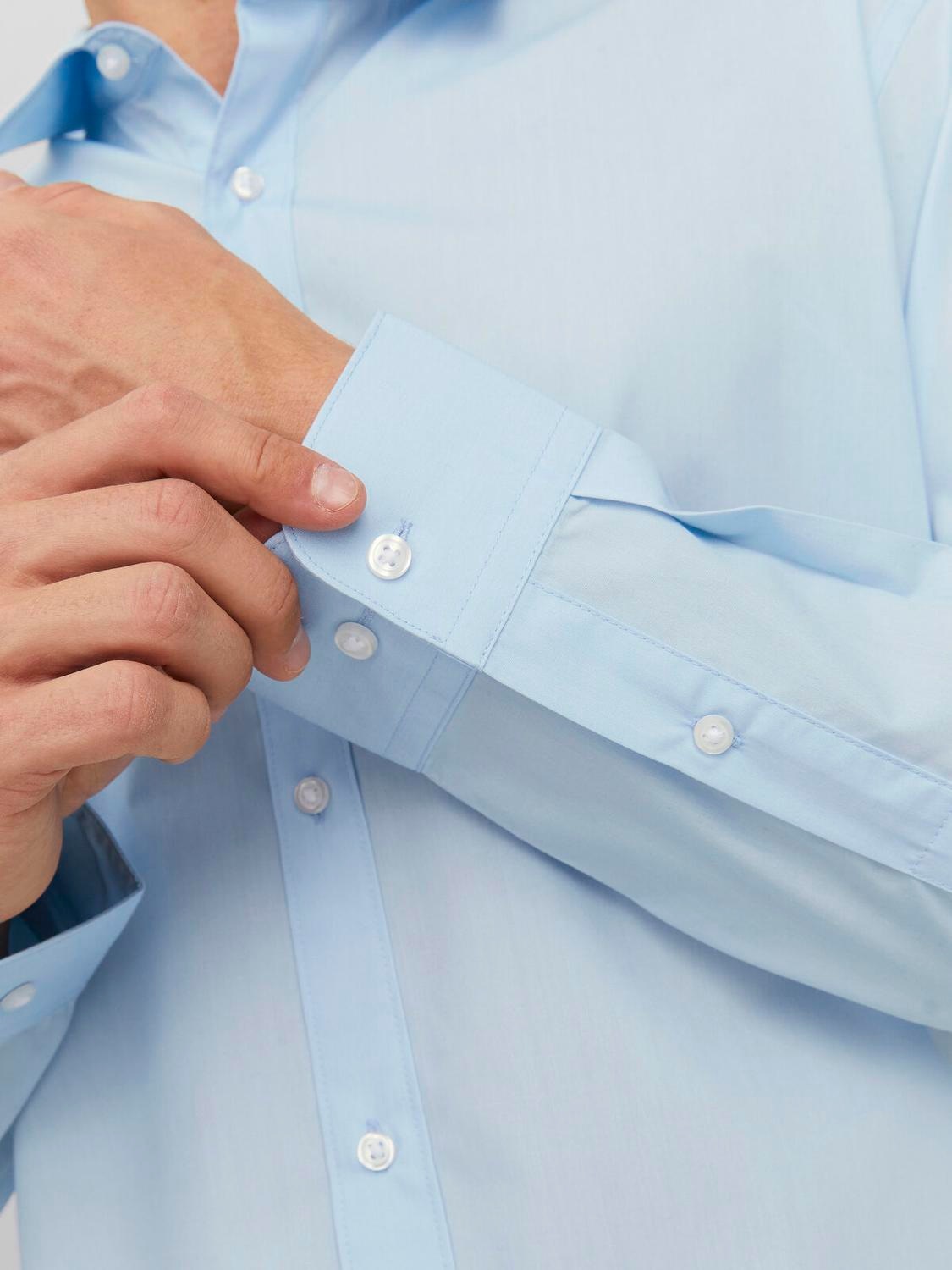 Thumbnail - Jack & Jones Langarmhemd "JJJOE SHIRT LS PLAIN" Materialmix, slim fit