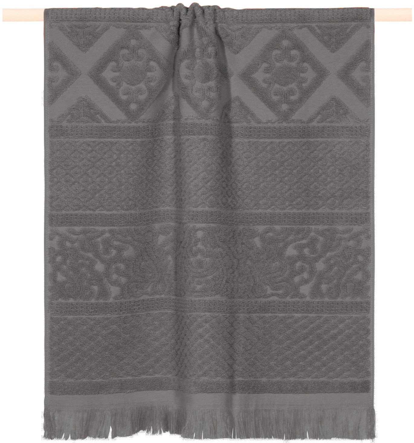PAD Duschtuch "HARLEM, 70x140 cm" hochwertige Jacquard-Webung, besonders weicher Griff, mit Fransen