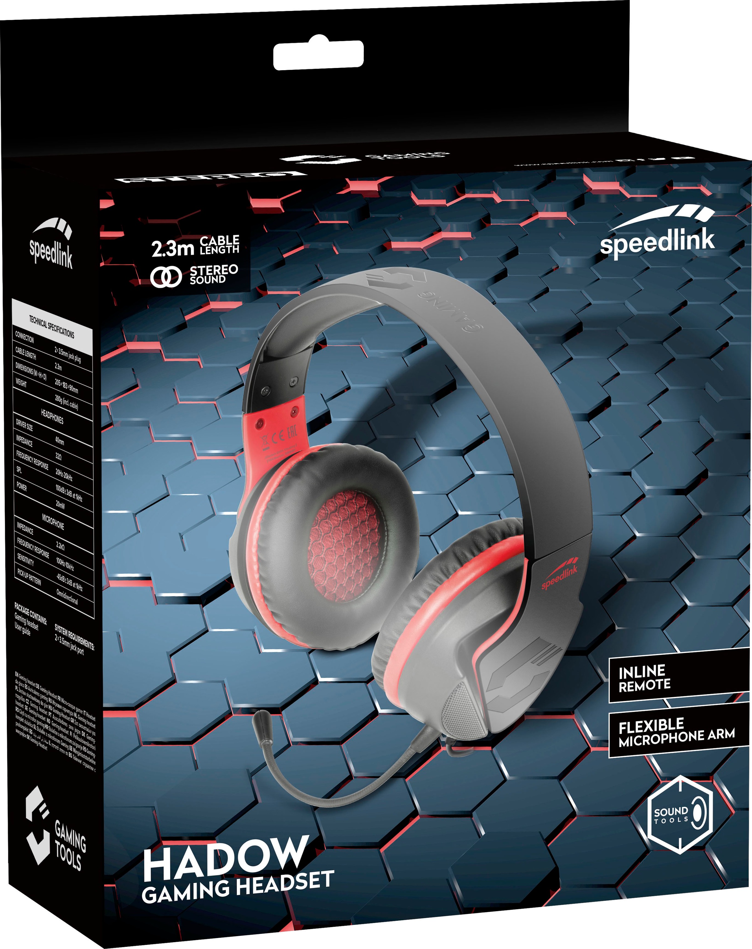 Speedlink Gaming-Headset »HADOW Stereo«, Mikrofon abnehmbar