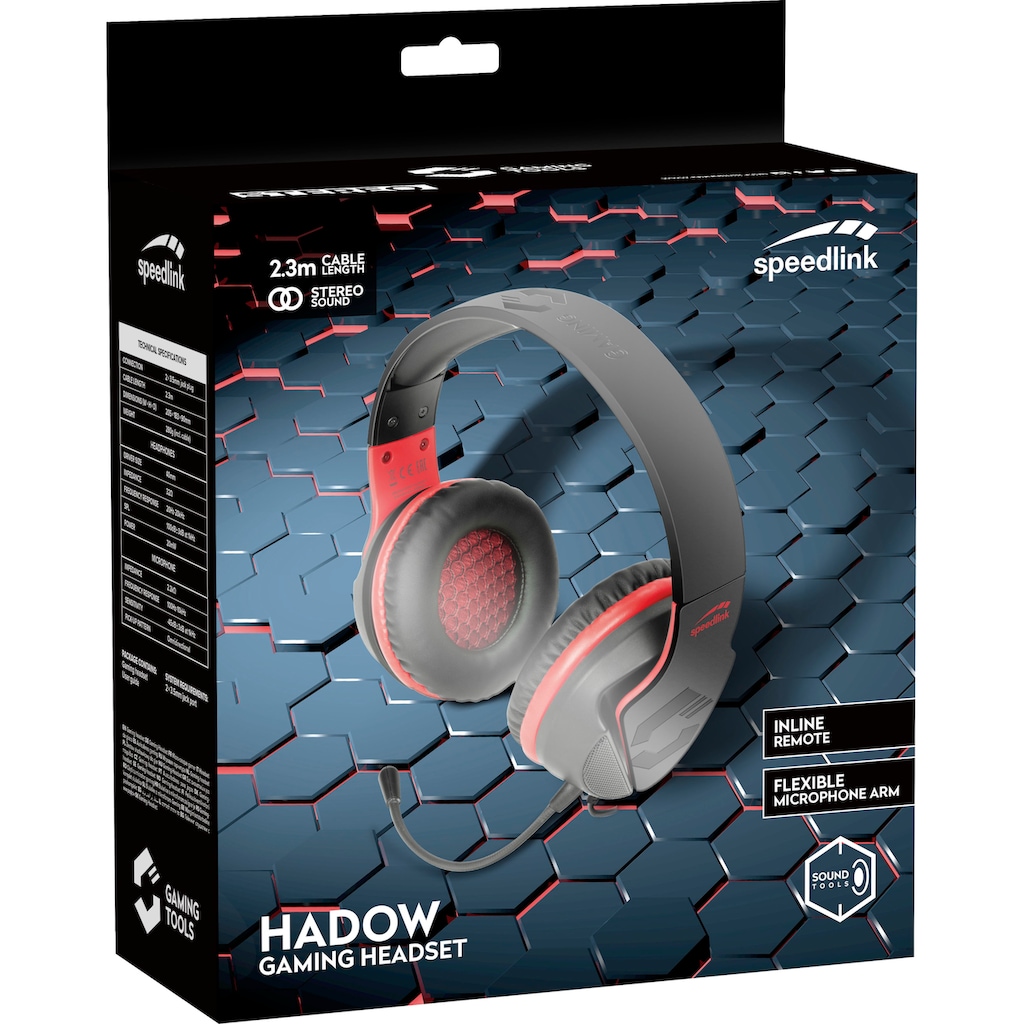 Speedlink Gaming-Headset »HADOW Stereo«, Mikrofon abnehmbar