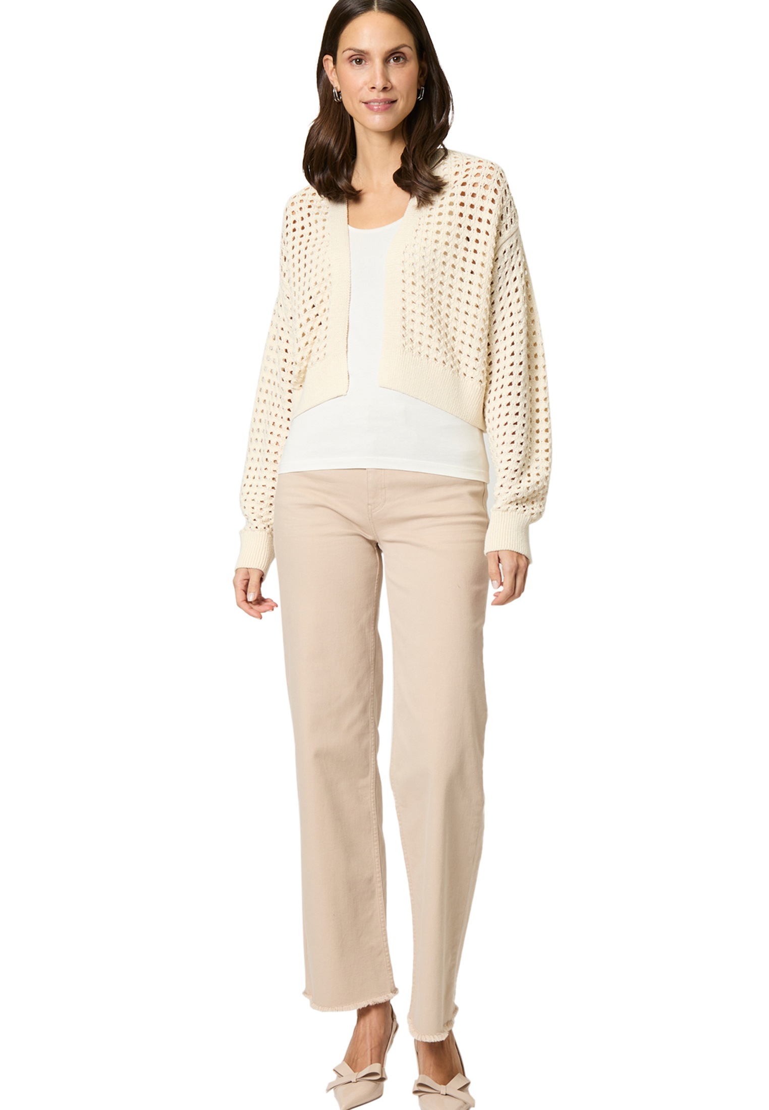 Zero Strickjacke »zero Strickjacke mit Lochmuster«, Lochmuster