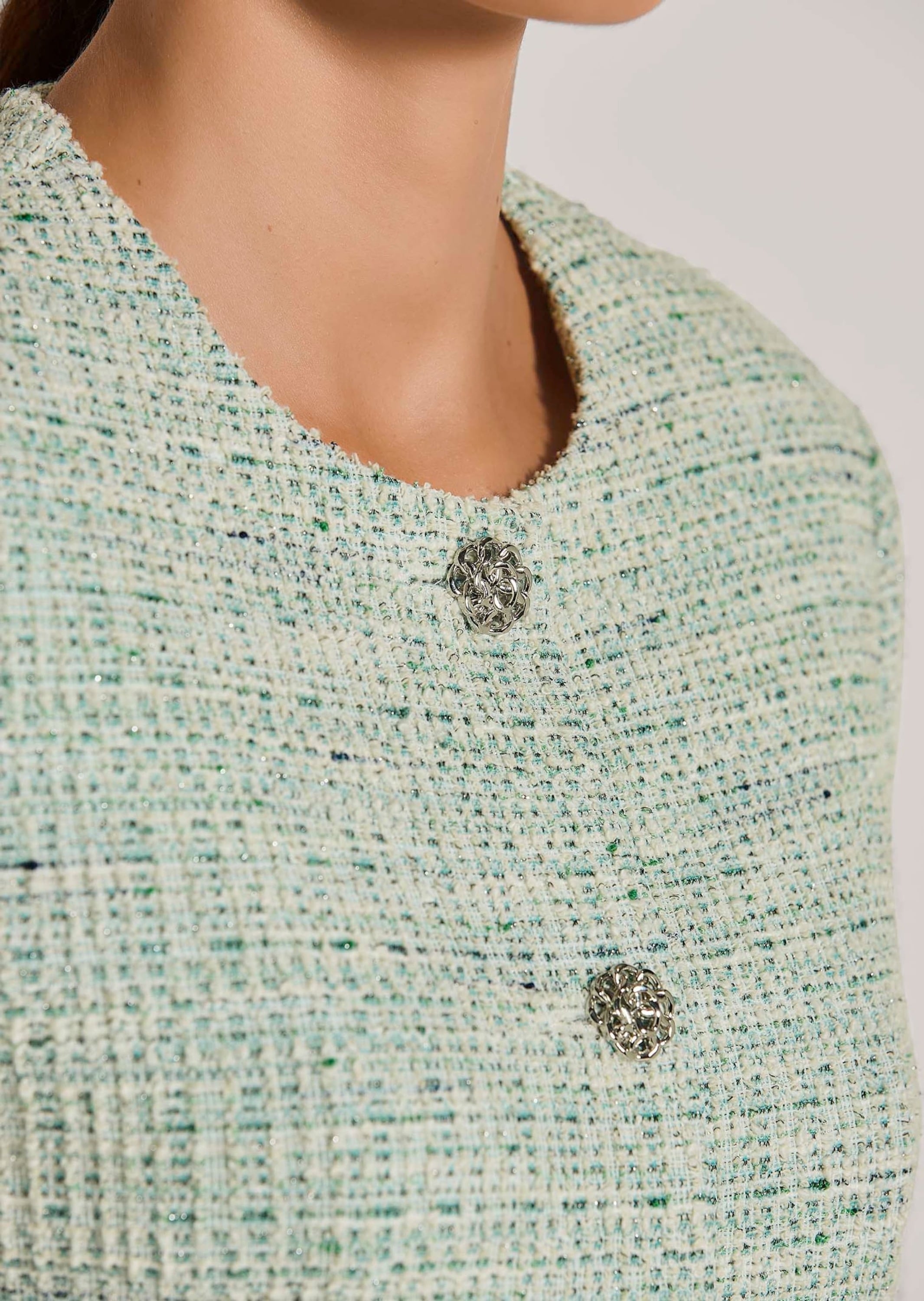 MADELEINE Sweatblazer »Blazer Kurzblazer mit Glanz-Effekten«