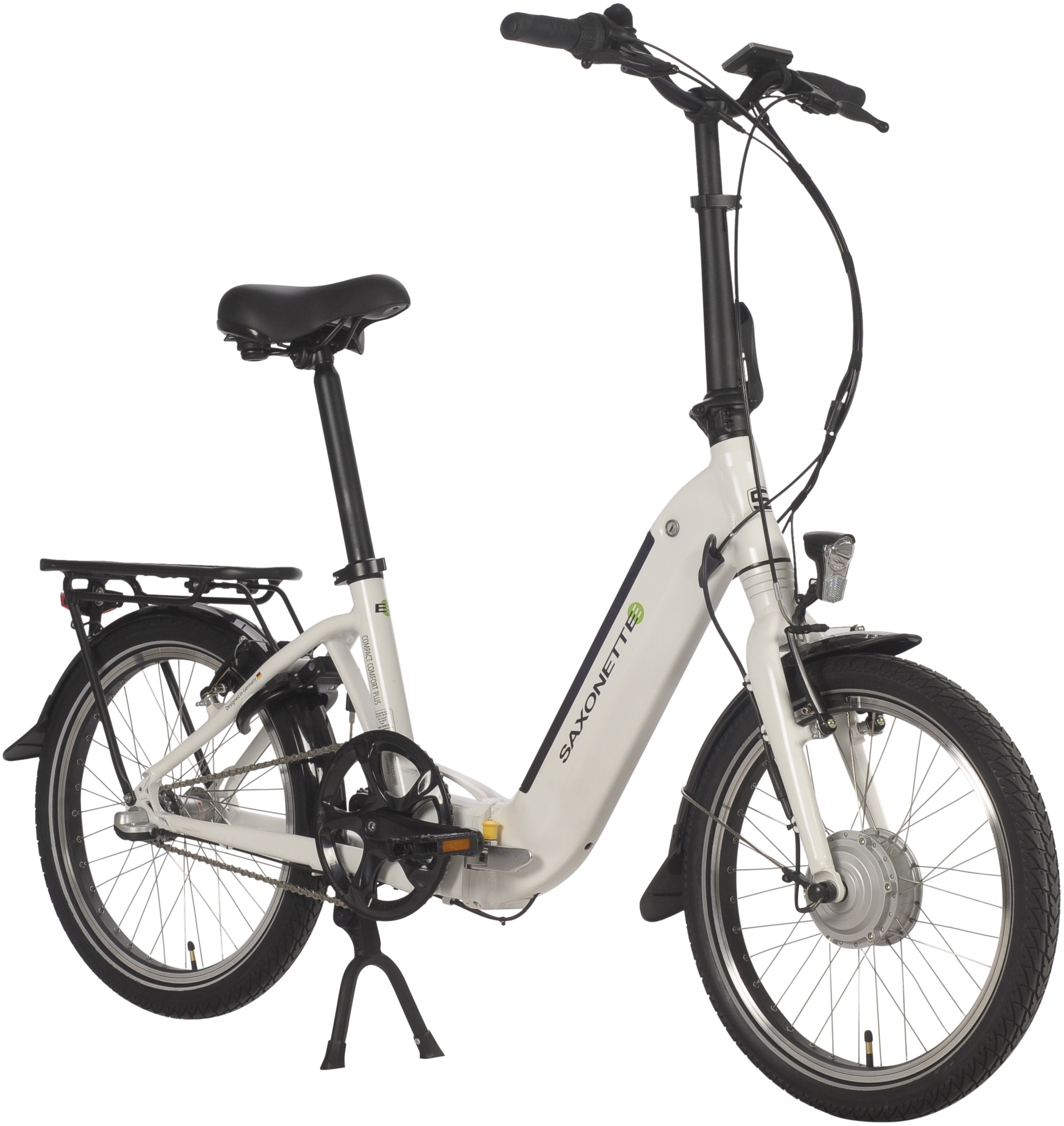 SAXONETTE E-Bike »Compact Comfort Plus«, 3 Gang, Frontmotor 250 W, (mit Akku-Ladegerät), E-Bike Klapprad, faltbar