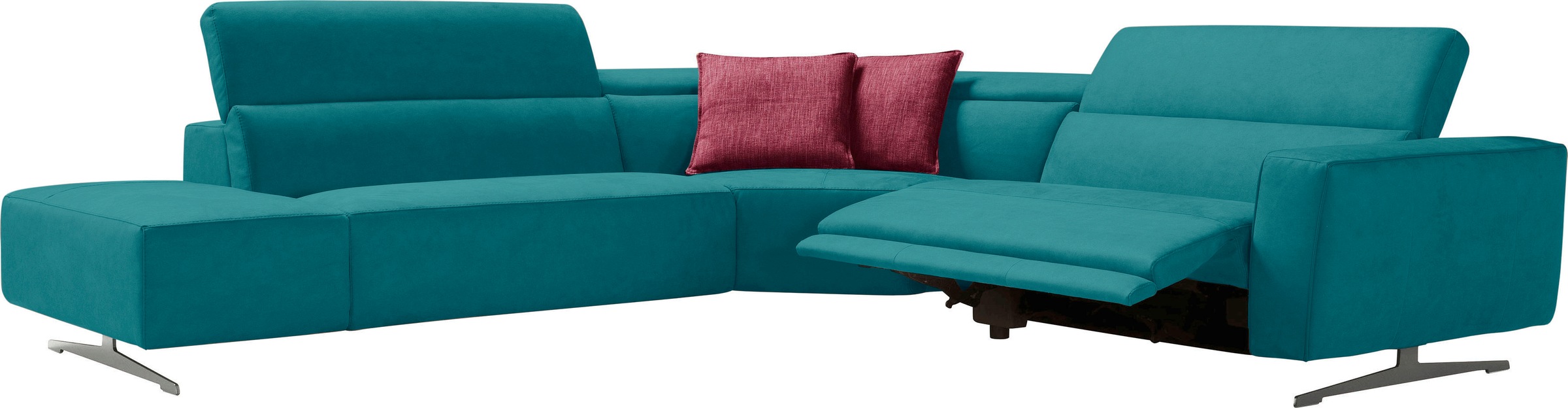 Thumbnail - Egoitaliano Ecksofa "Stefanie-e, Designsofa der Extraklasse, bequem mit hohem Sitzkomfort" mit Relaxfunktion und verstel...