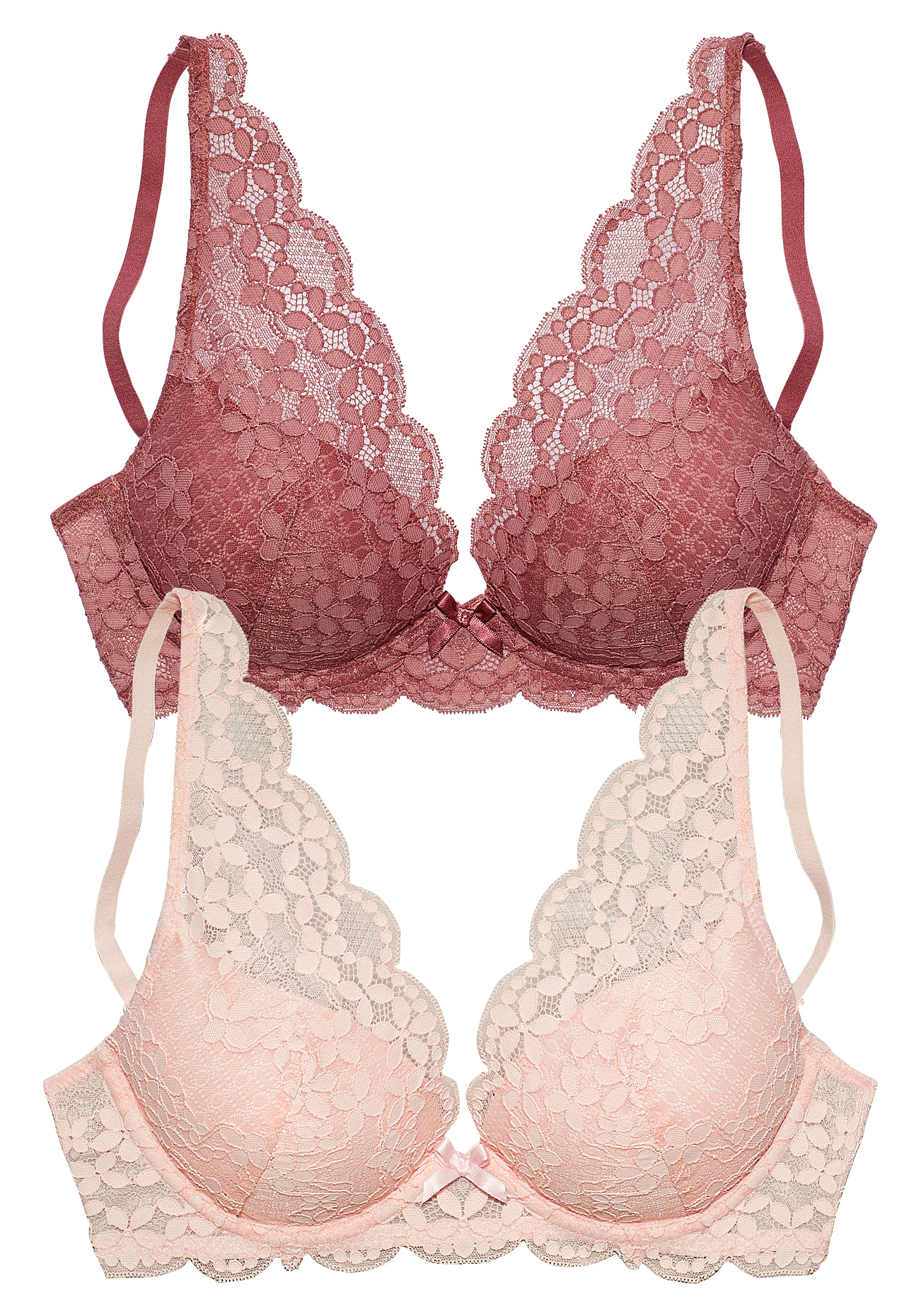 petite fleur Push-up-BH, (Packung, 2 Stück), in High-Apex