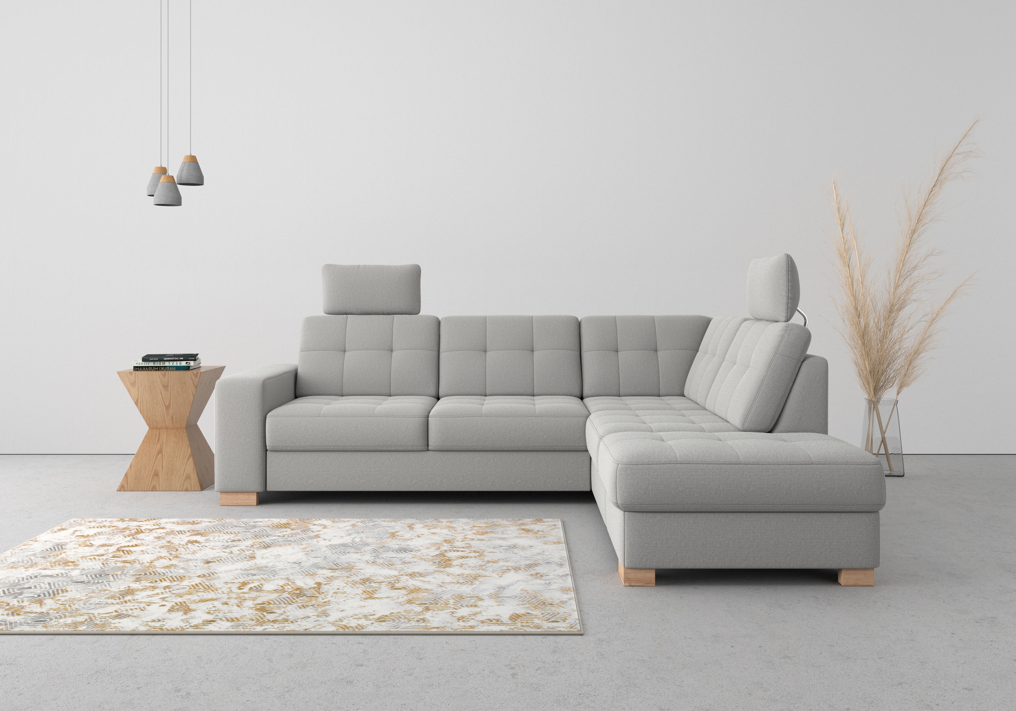 sit&more Ecksofa "Quincy L-Form" wahlweise mit Schlaffunktion und Bettkasten