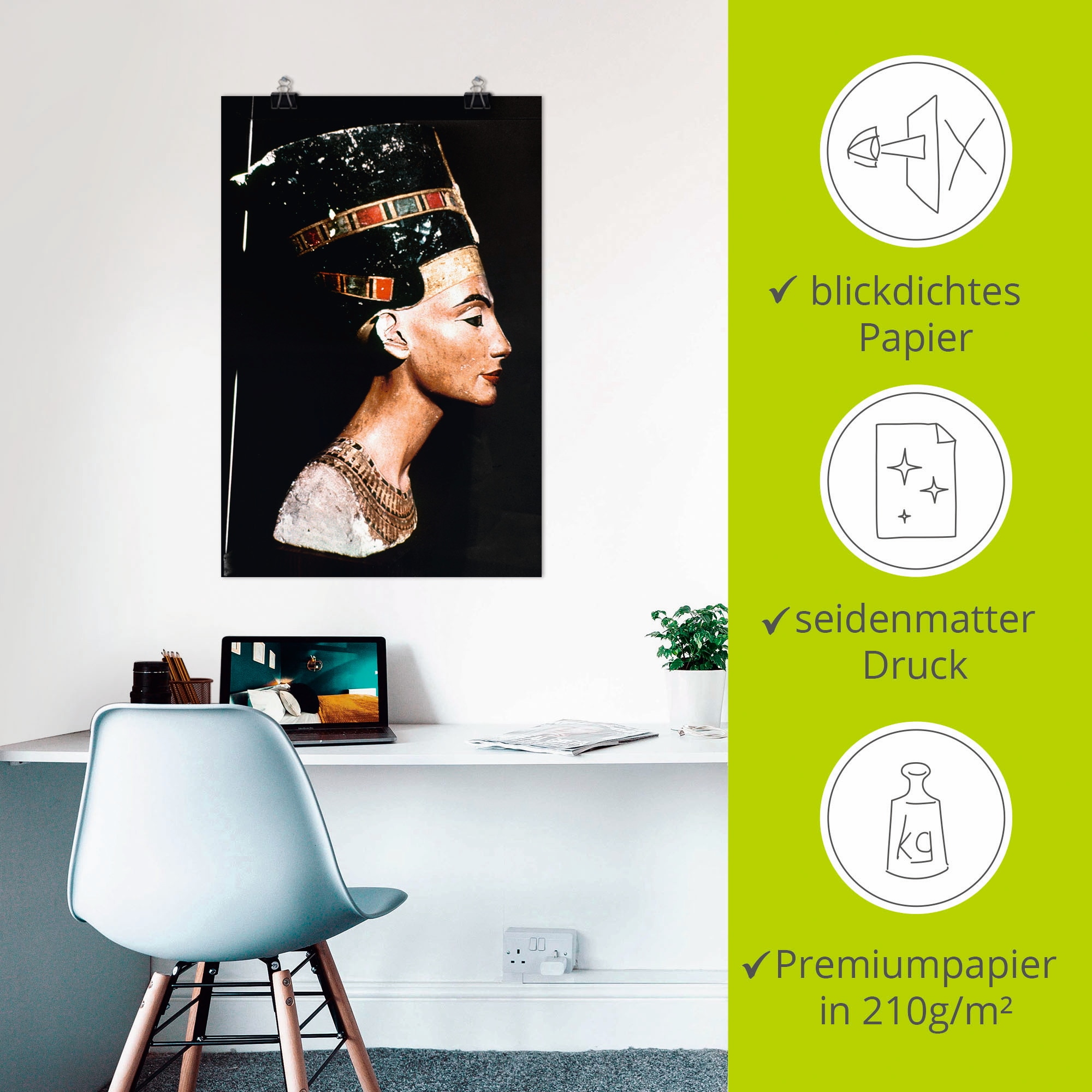 Artland Wandbild »Ägyptische Königin Nofretete«, Menschen, (1 St.), als Alubild, Outdoorbild, Leinwandbild, Poster in verschied. Größen