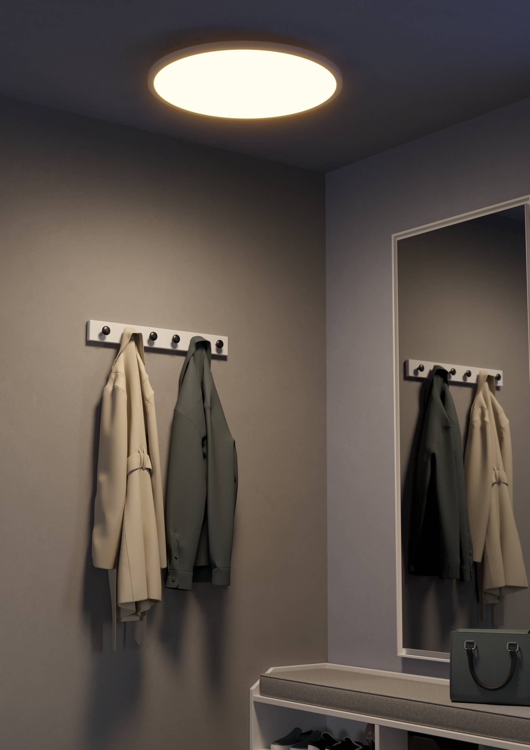 EGLO Deckenleuchte »Sarsina-Z Deckenlampe, ZigBee 3.0, Deckenlampe, Metall, Flurlampe« LED-Modul 1 Stk. Kaltweiß | Neutralweiß | Warmweiß Wand-/Deckenleuchte - H5,2 x Ø60 cm - weiß - 41W inkl.