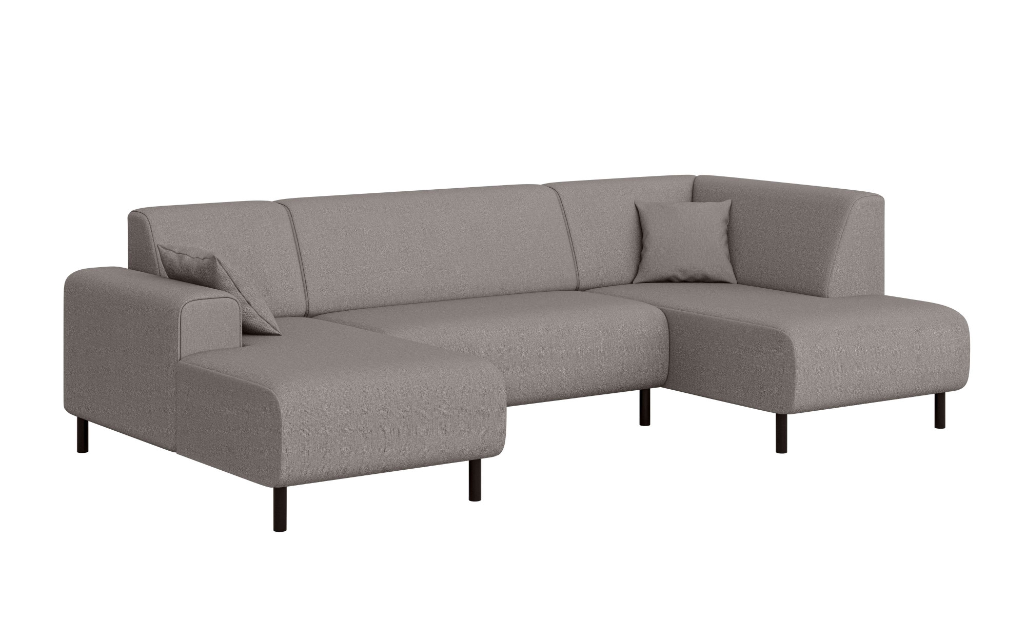 Home affaire Wohnlandschaft »ARROS U-Form mit Wellenunterfederung, Maße B/T/H: 300/163/81 cm«, incl. Zierkissen, mit Recamiere links/rechts bestellbar, auch in Cord