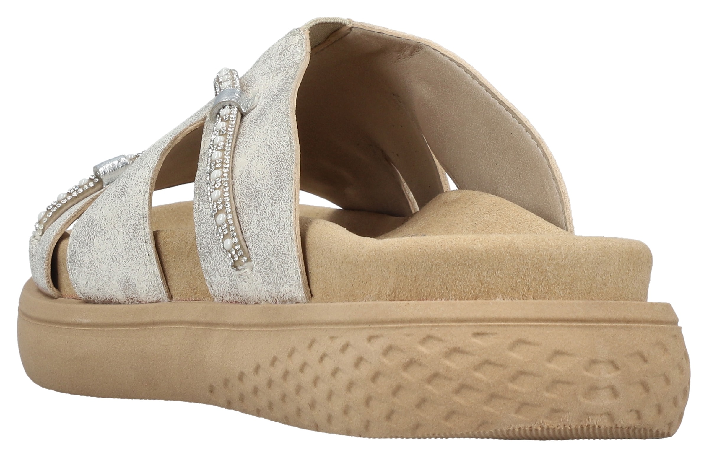 Rieker Pantolette, Sommerschuh, Schlappen, Hausschuh, Strandschuh mit Stretcheinsatz