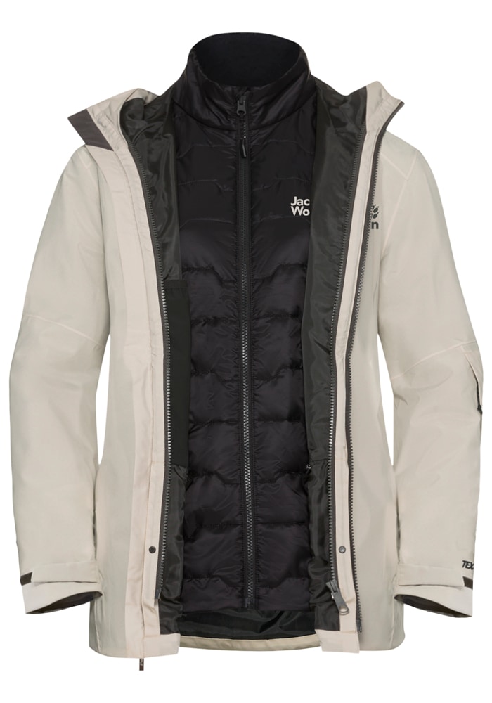 Jack Wolfskin Skijacke »FLOWLINE 3IN1 JKT W«, mit Kapuze