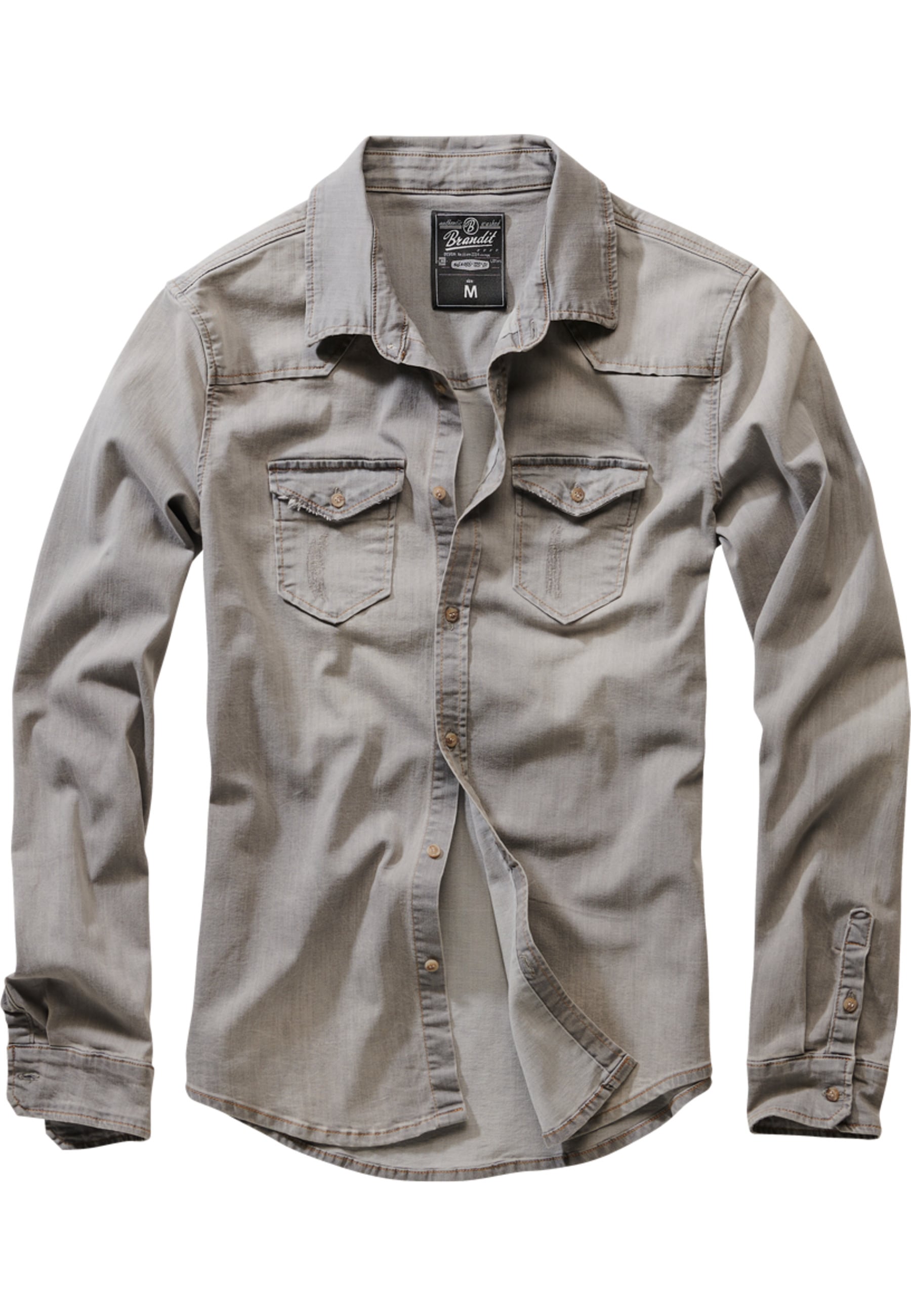 Brandit Langarmhemd »Brandit Herren Riley Denim Shirt« 1 Stk.
