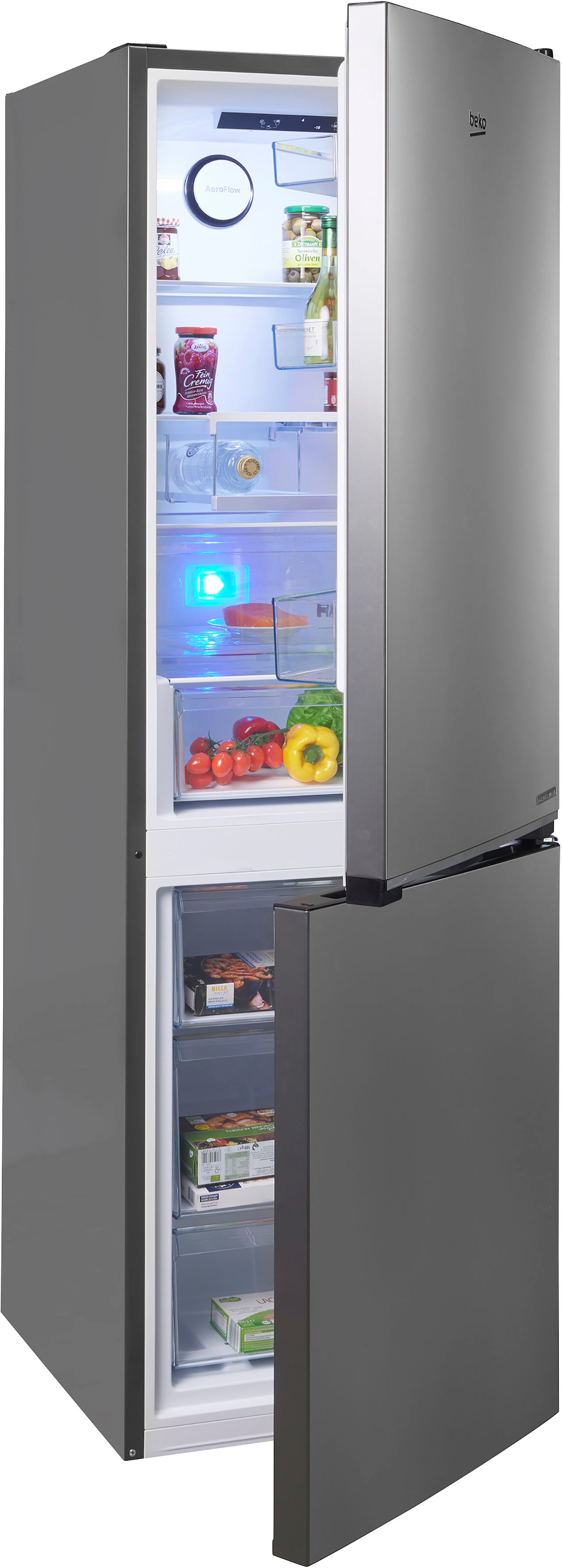 BEKO Kühl-/Gefrierkombination "B7RCNE367HG 7282943725", HarvestFresh