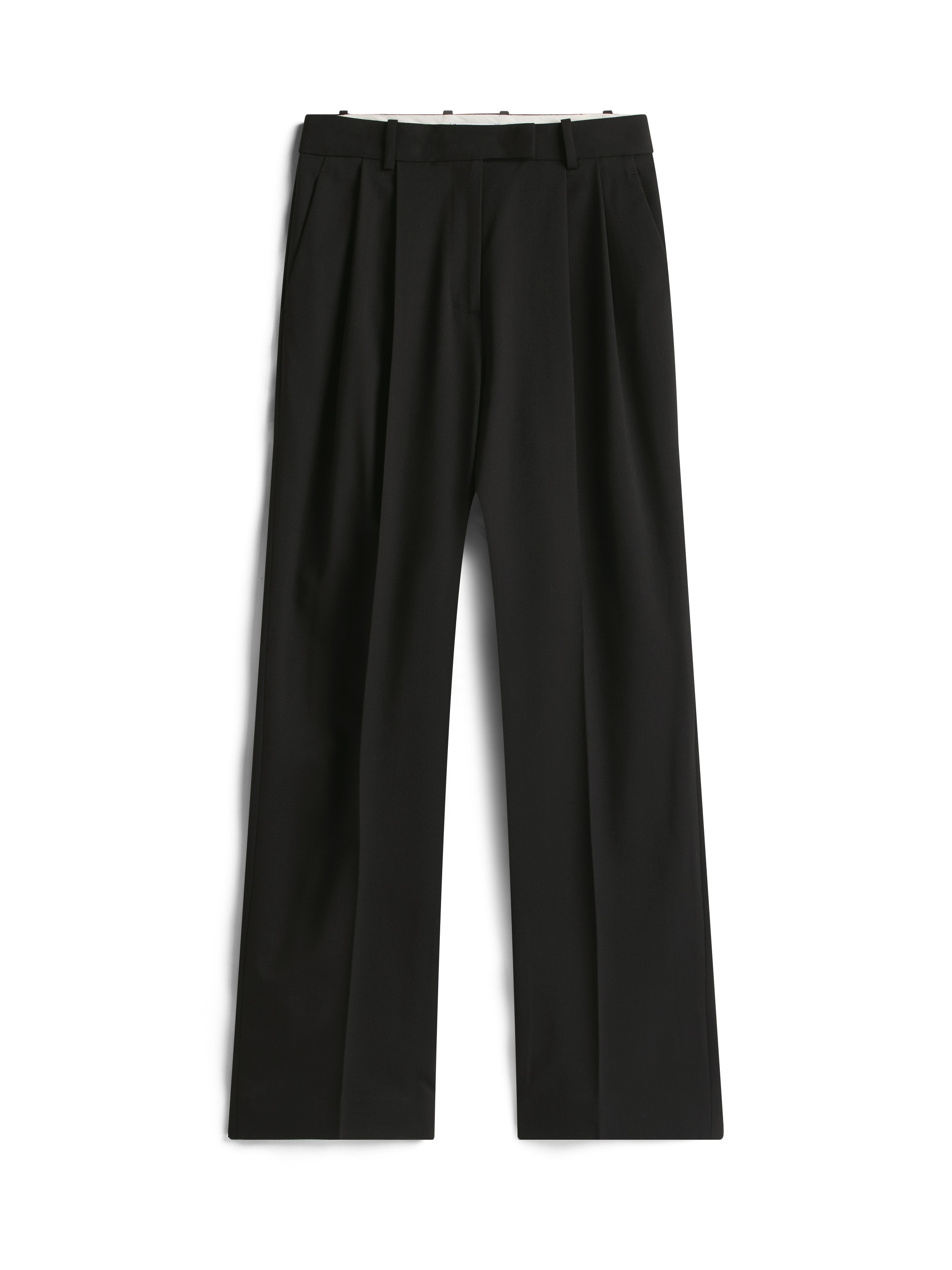 Tommy Hilfiger Timeless Wool Relaxed Straight Pant Women's Black 40 3
