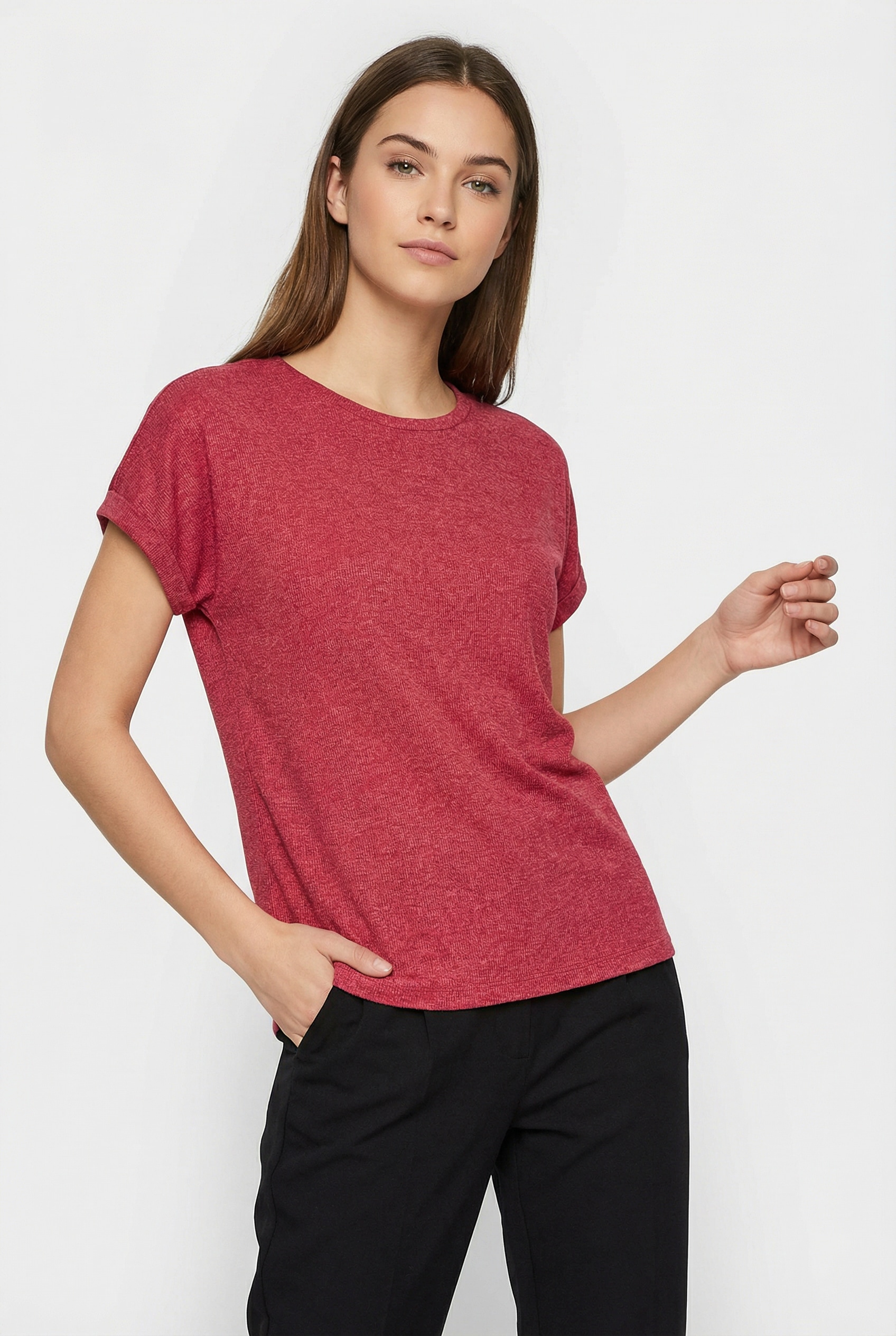 Vero Moda Kurzarmpullover "VMBRIANNA SS O-NECK PULLOVER BOO REP" mit übersc günstig online kaufen