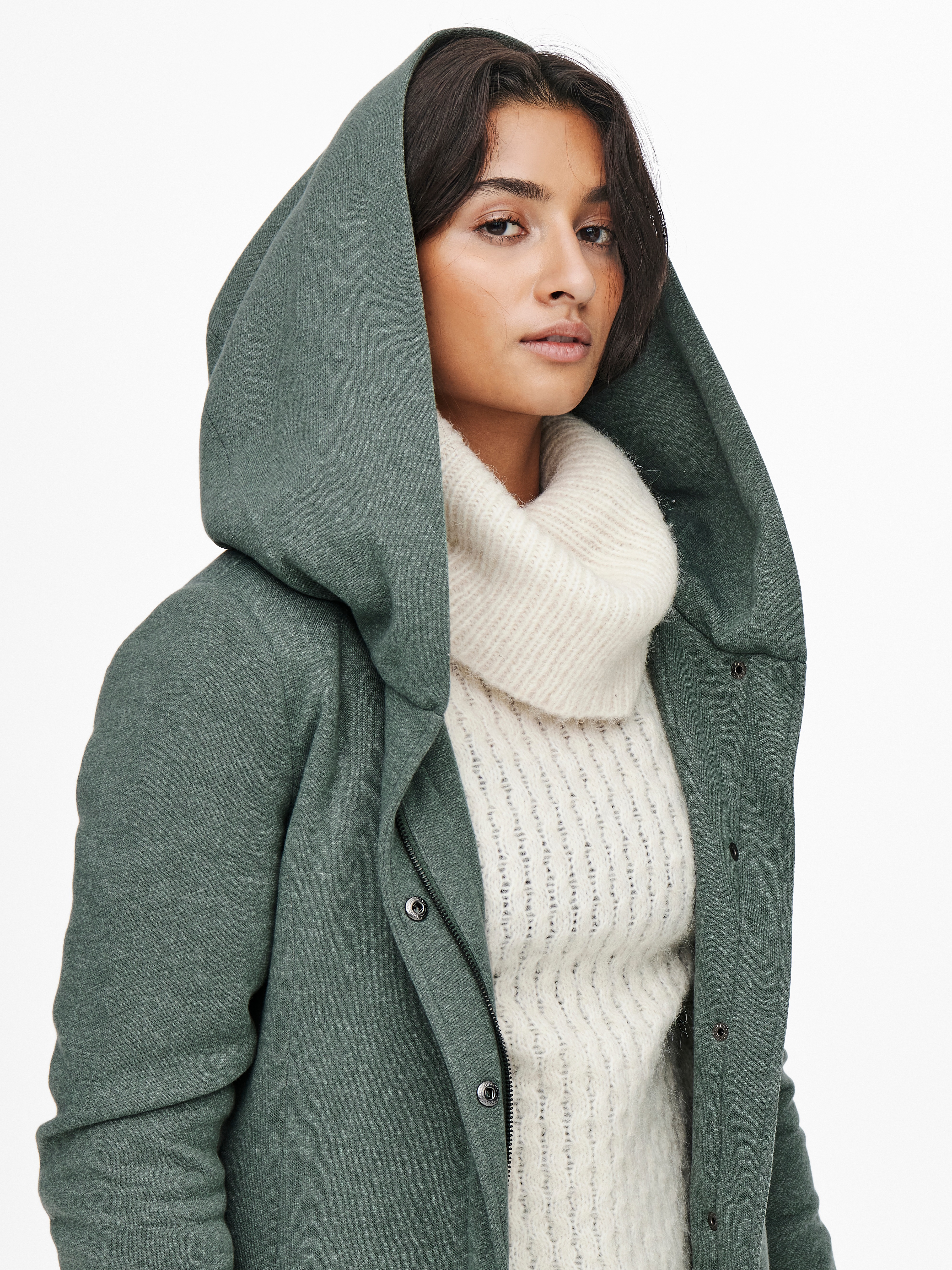 Thumbnail - ONLY "ONLSEDONA LIGHT COAT OTW NOOS" mit Kapuze Materialmix